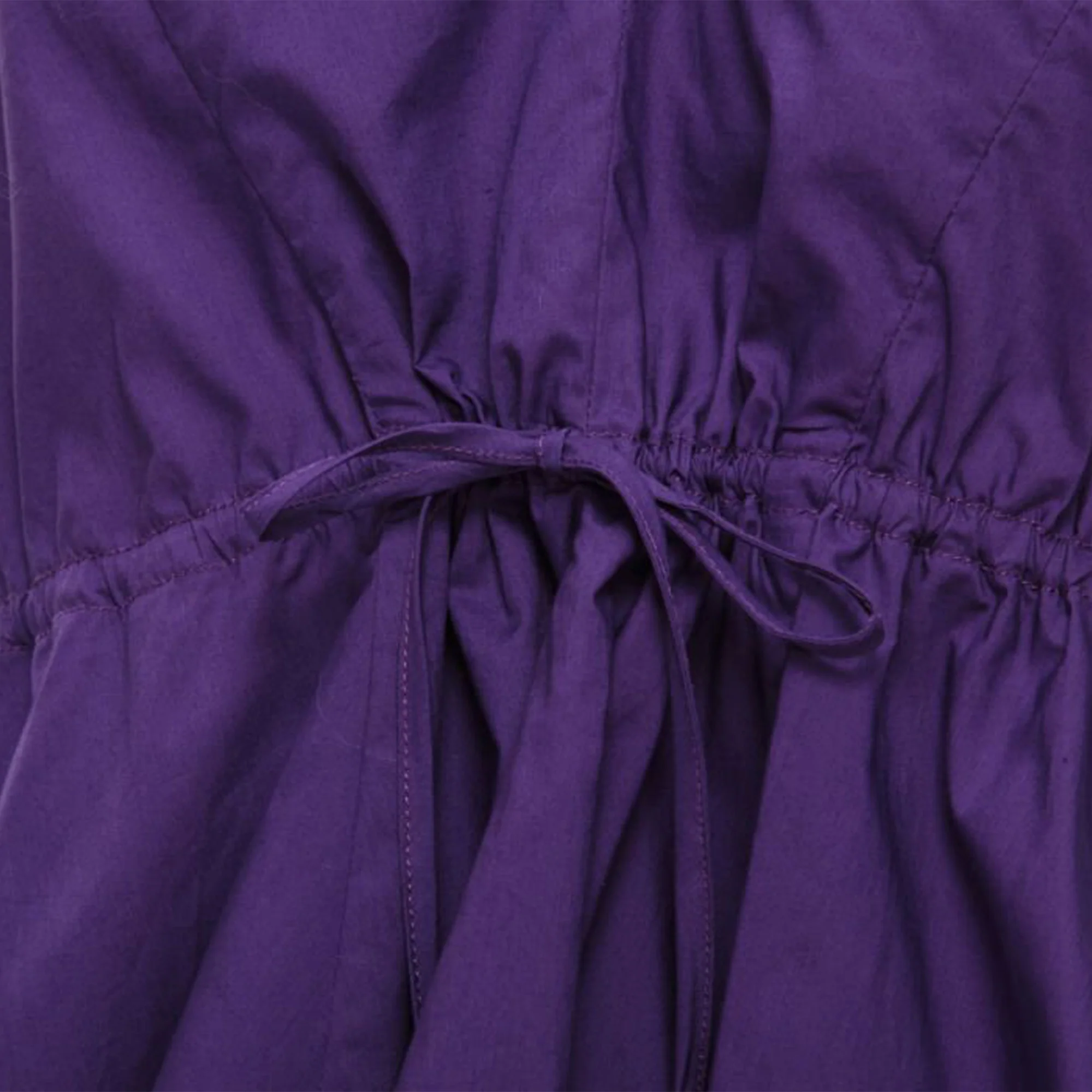 Women's Marni cotton V-neck drawstring peplum high low top - Image 2