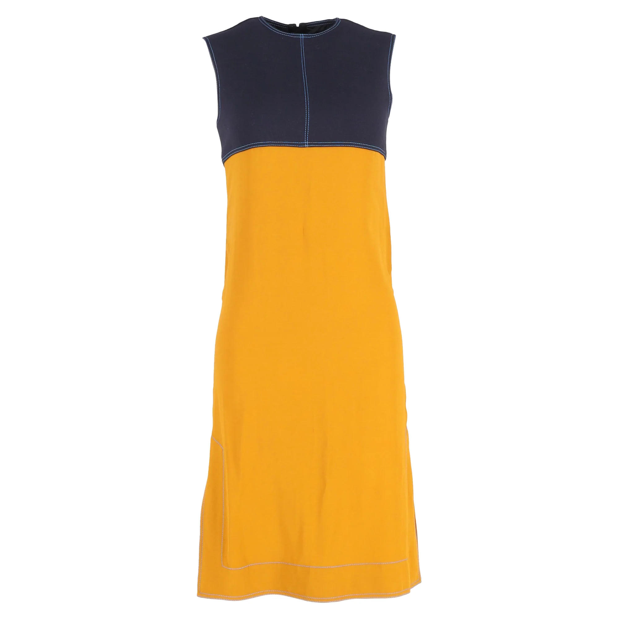 Women's Marni Double Face Crepe Dress in Yellow Viscose