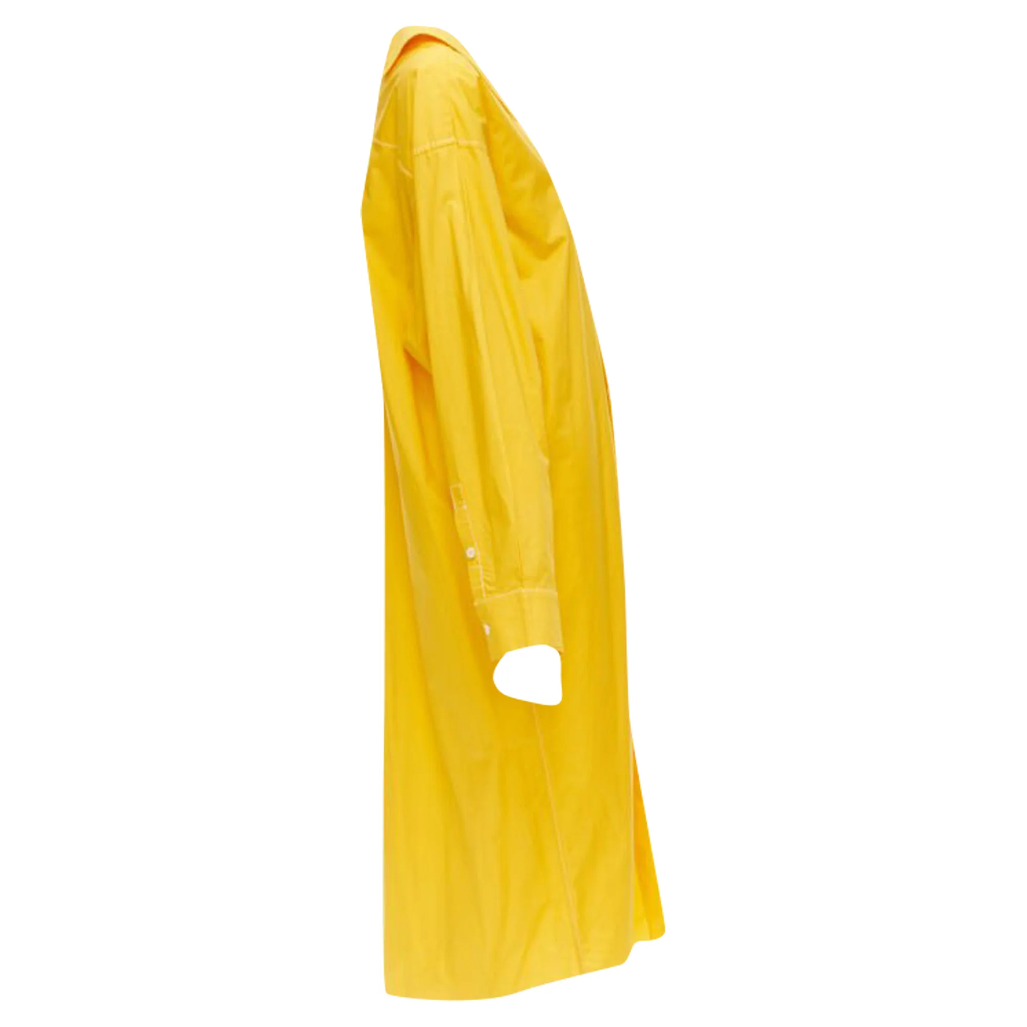 Women's Marni egg yolk cotton spread collar knitee length shirt dress - Image 4