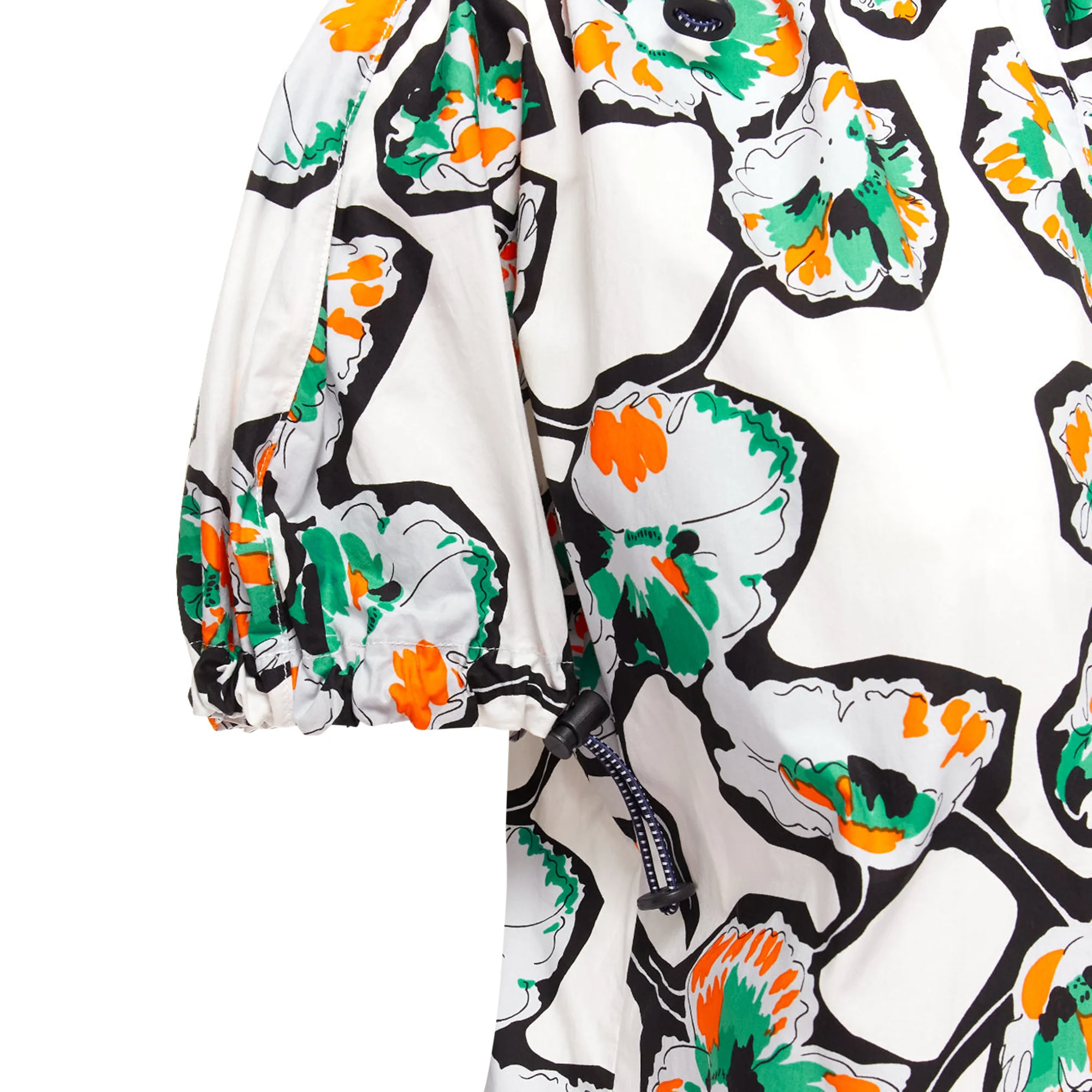 Women's Marni floral print drawstring loop toggle shirt - Image 2