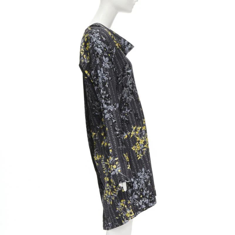 Women's Marni geometric floral print cowl neck silk dress - Image 9