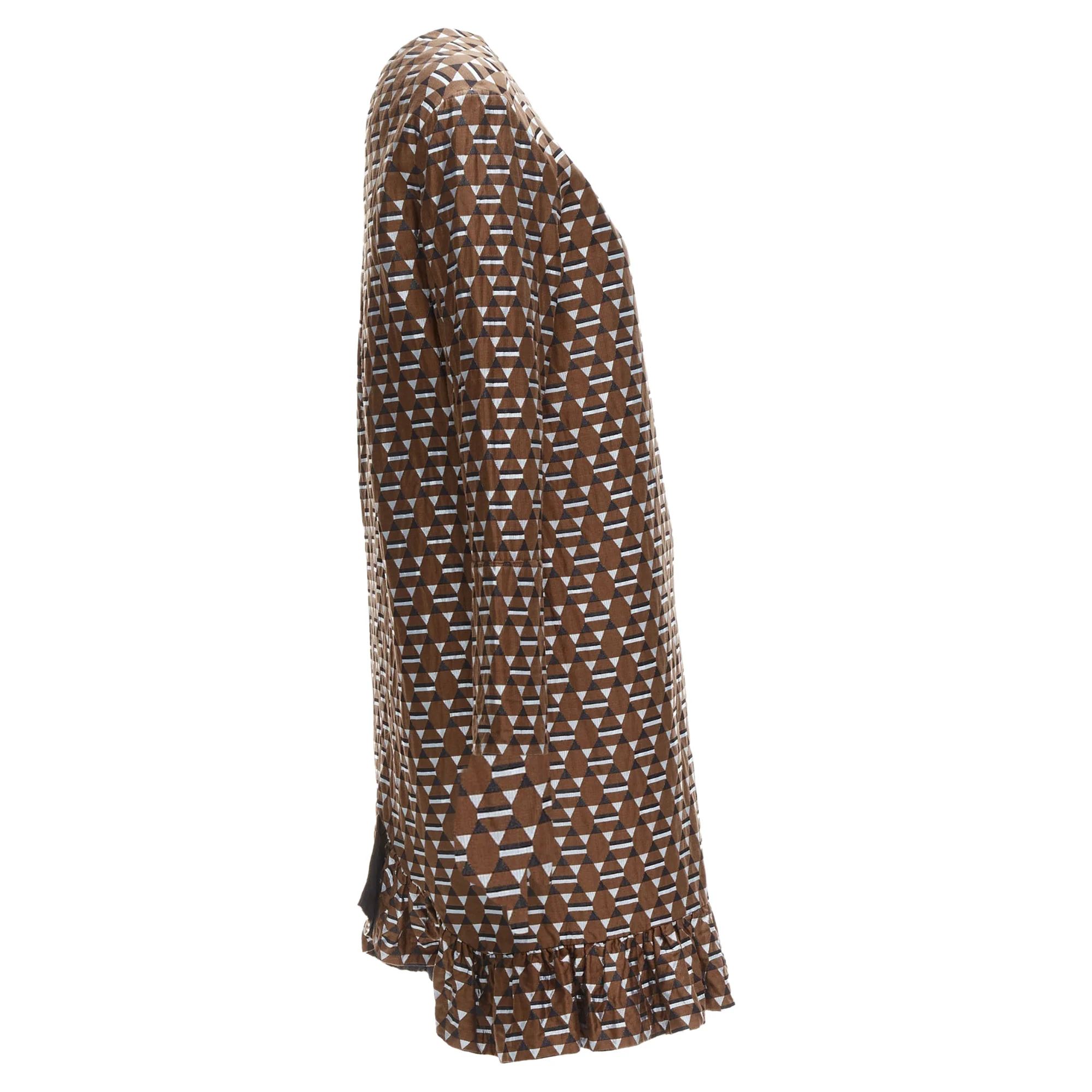 Women's Marni geometric jacquard ill hem dress - Image 4