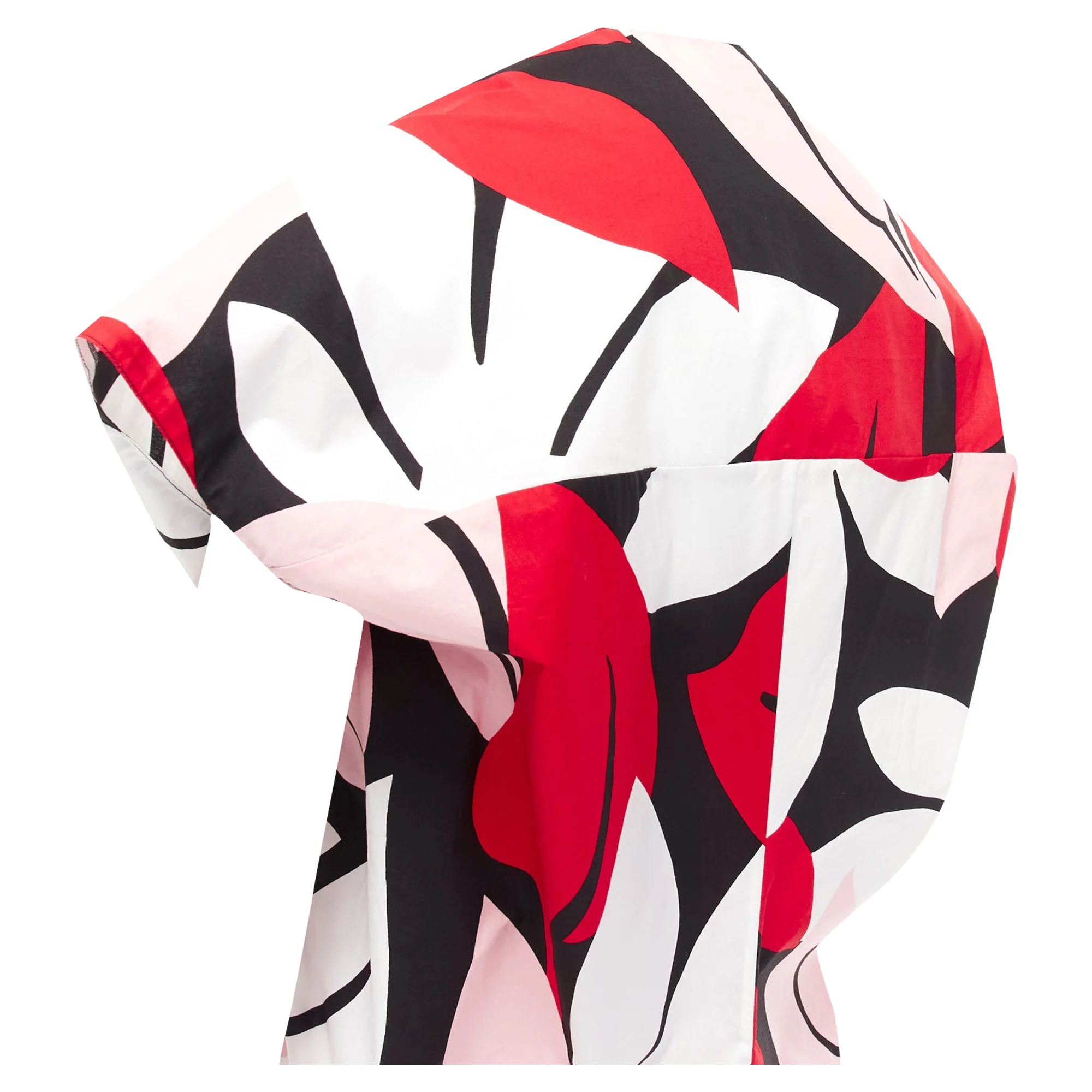 Women's Marni geometric print cap sleeve boxy top - Image 2