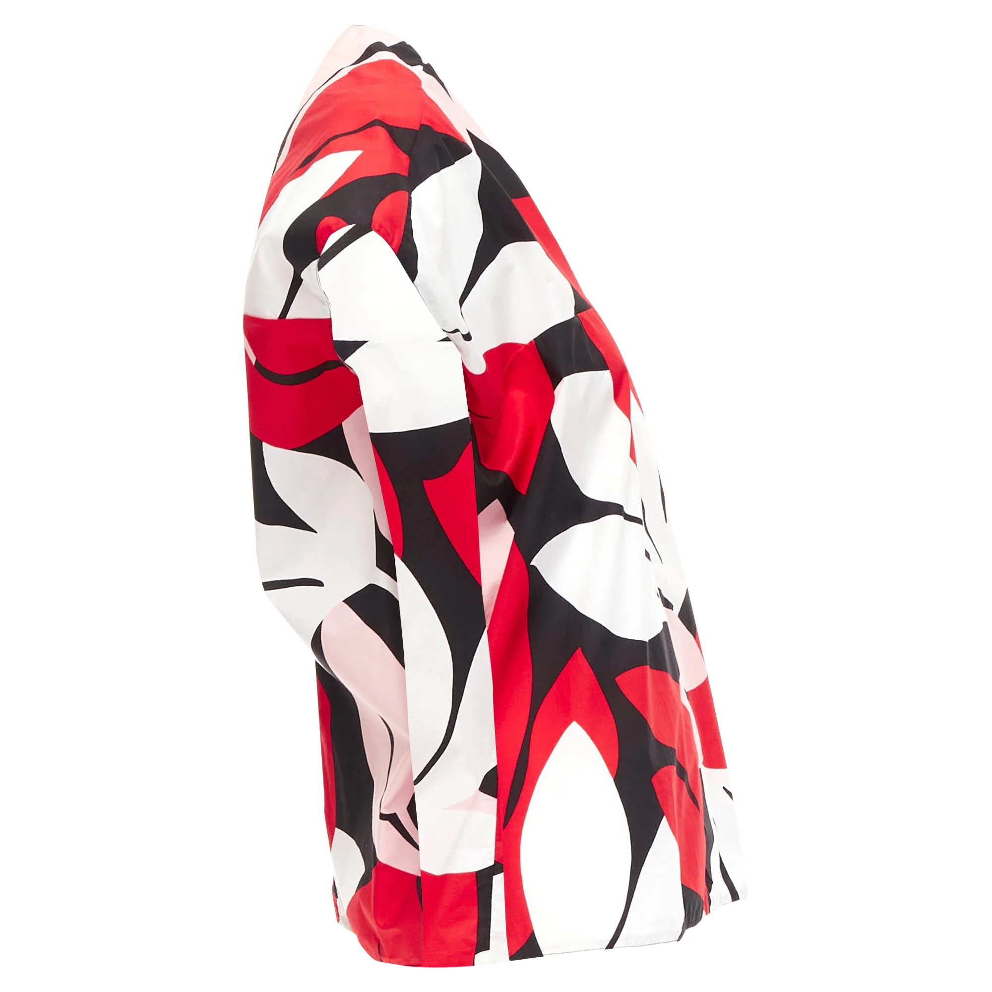 Women's Marni geometric print cap sleeve boxy top - Image 4