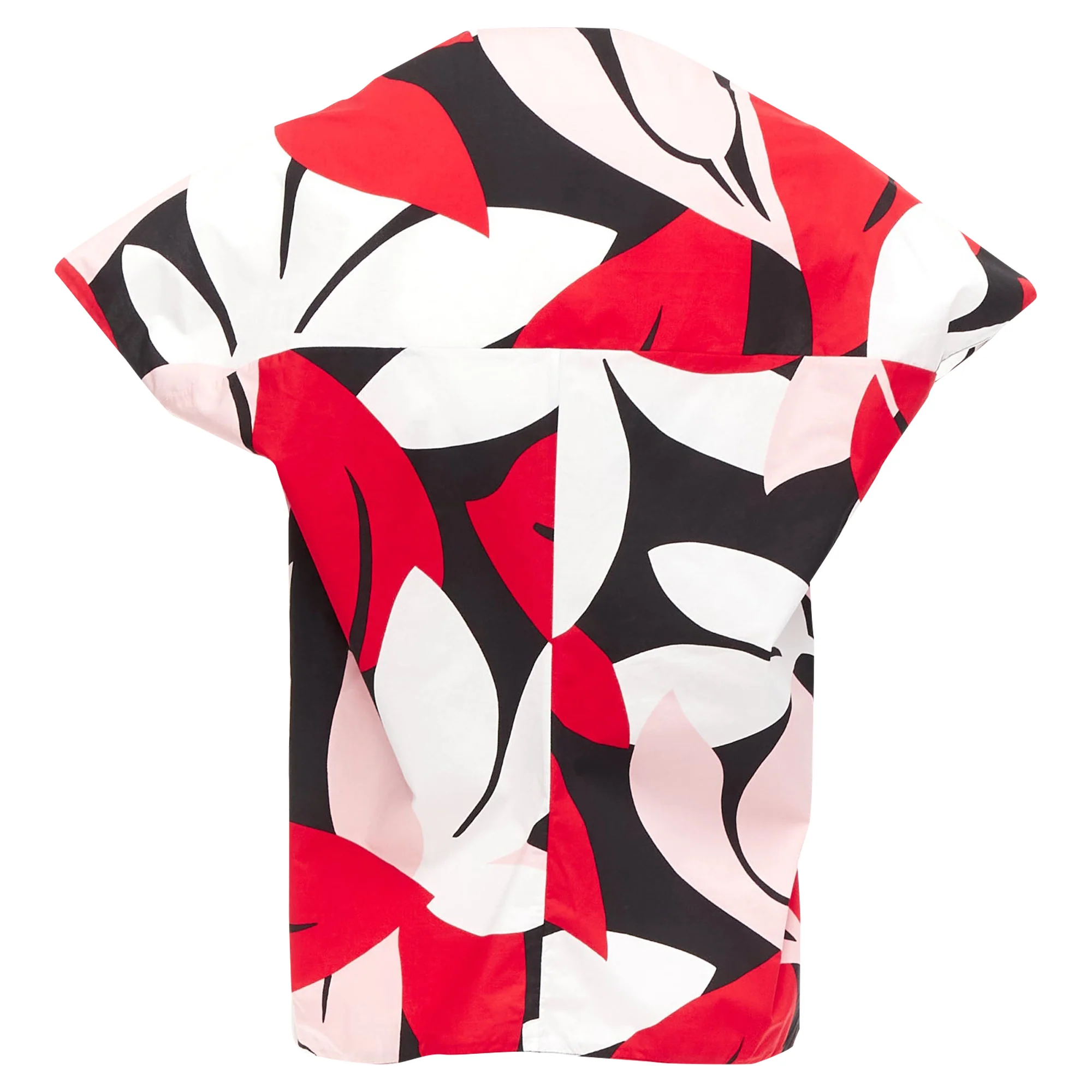Women's Marni geometric print cap sleeve boxy top - Image 5
