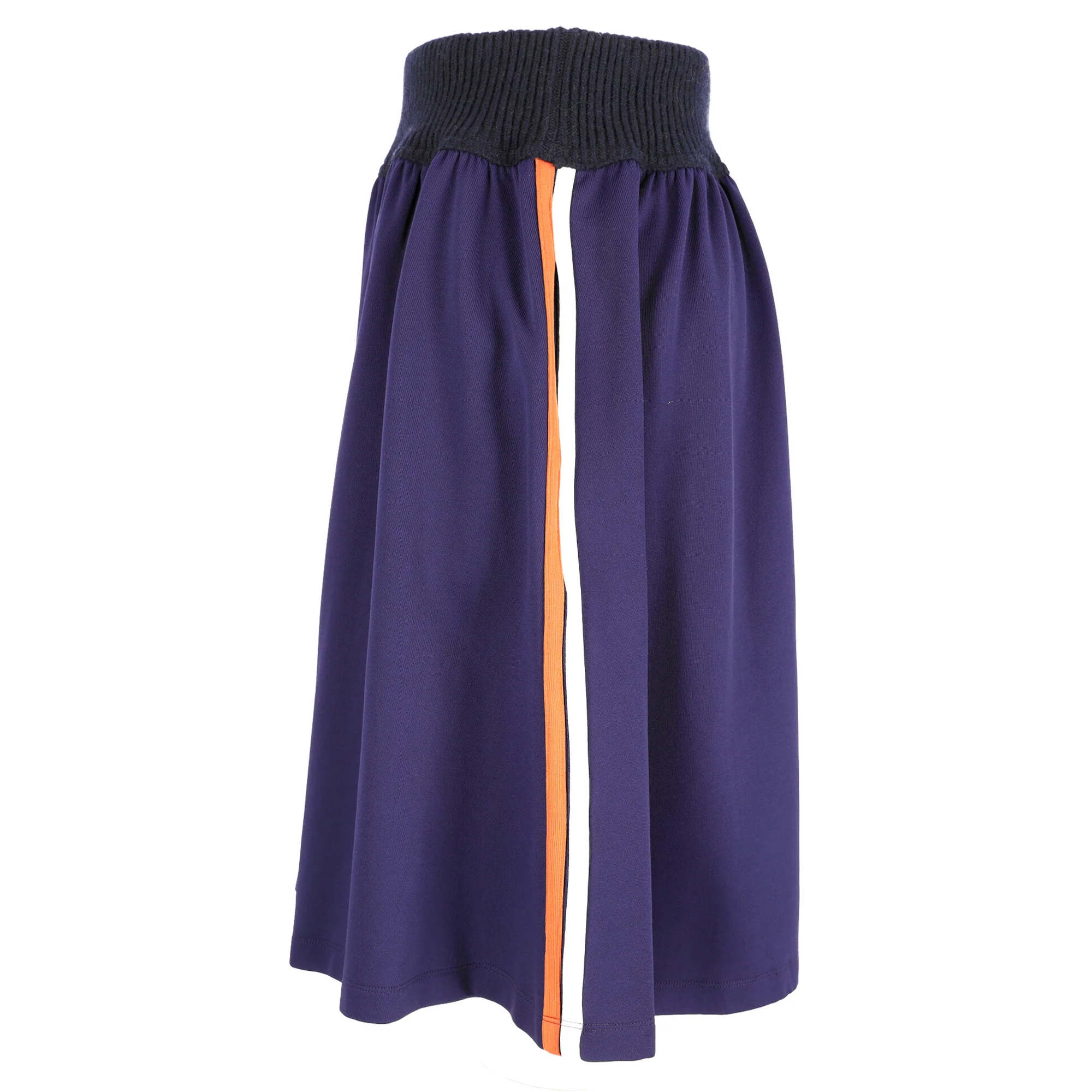 Women's  Marni Knitted Waistband Mini Skirt in Purple Polyamide - Image 2