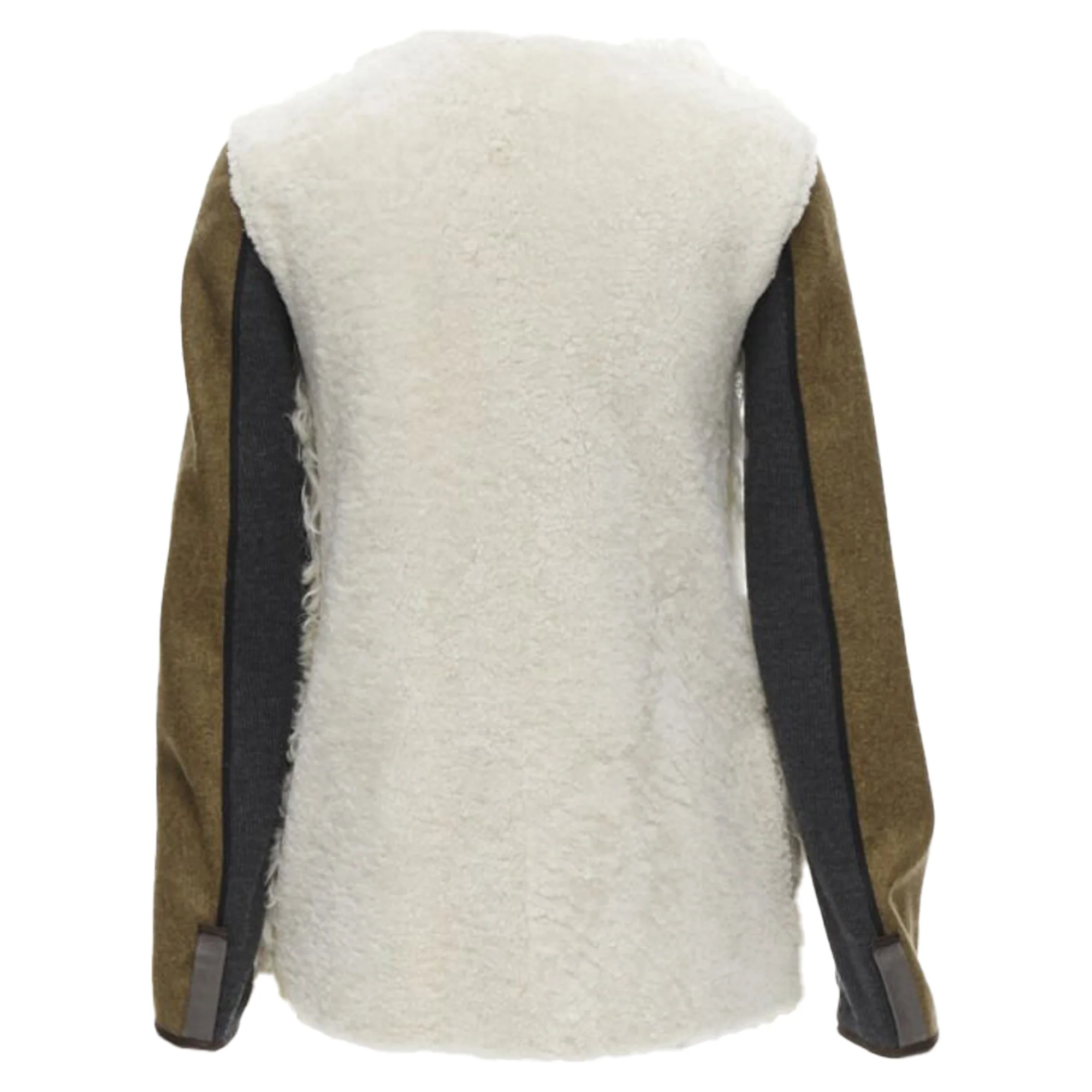Women's Marni lamb shearling fur wool sleeves winter coat - Image 6