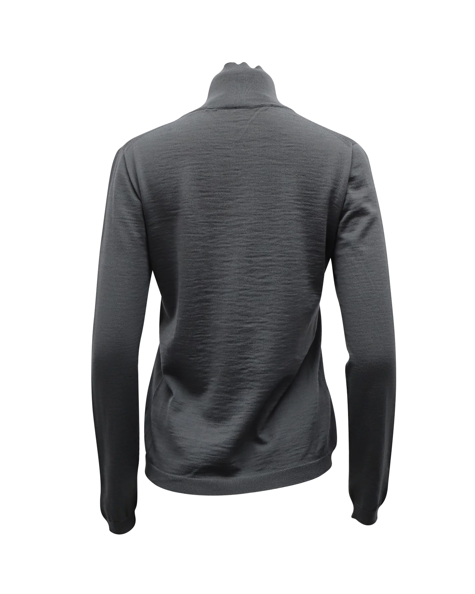 Women's Marni Long Sleeve Turtleneck Sweater in Grey Wool - Image 3