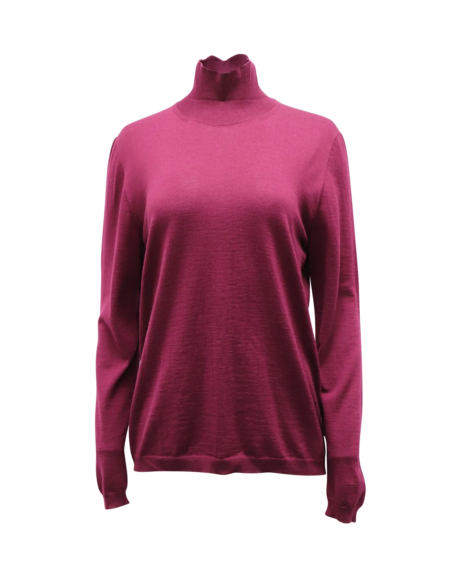 Women's Marni Long Sleeve Turtleneck Sweater in Maroon Wool
