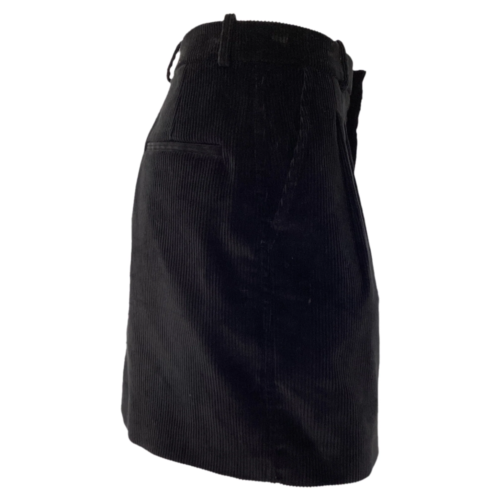 Women's Marni Mini A-Line Skirt in Black Corduroy - Image 2