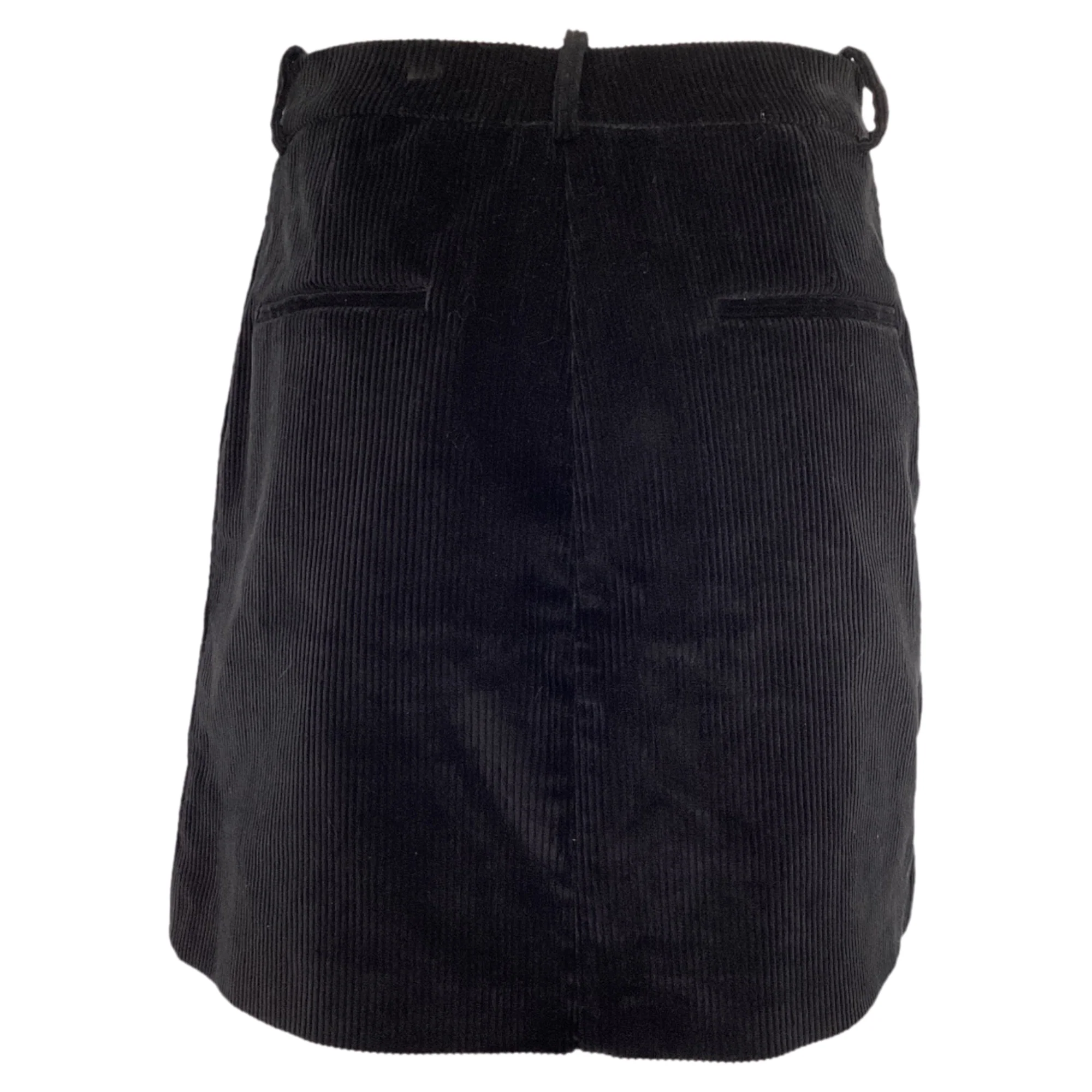 Women's Marni Mini A-Line Skirt in Black Corduroy - Image 3