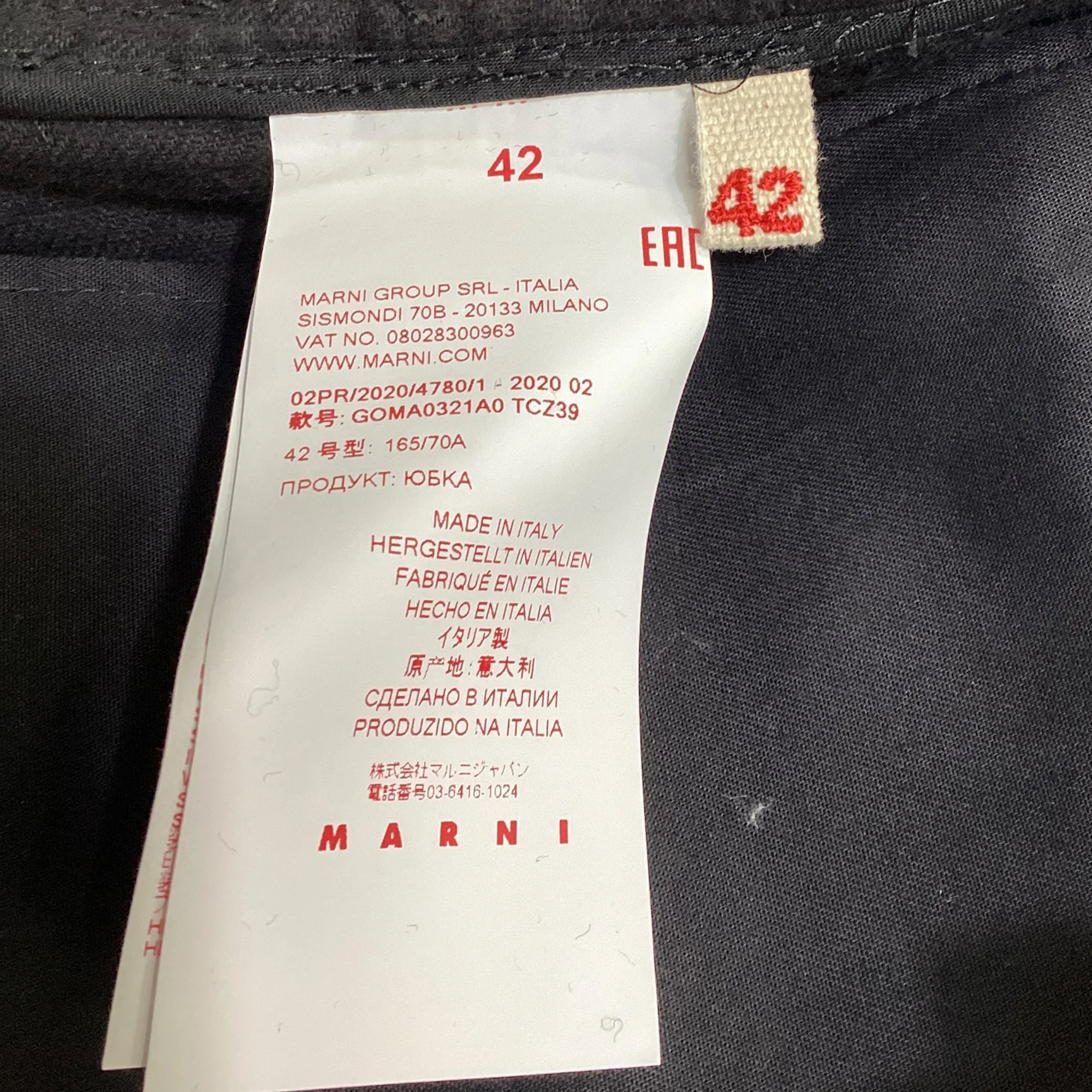 Women's Marni Mini A-Line Skirt in Black Corduroy - Image 4