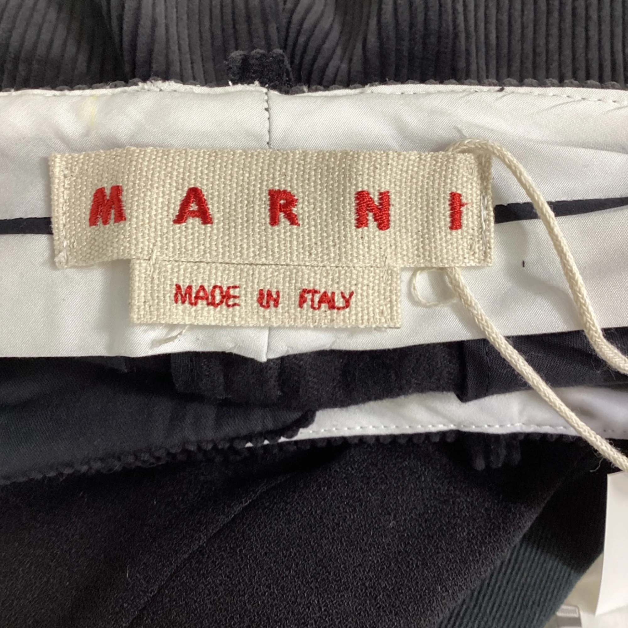 Women's Marni Mini A-Line Skirt in Black Corduroy - Image 5