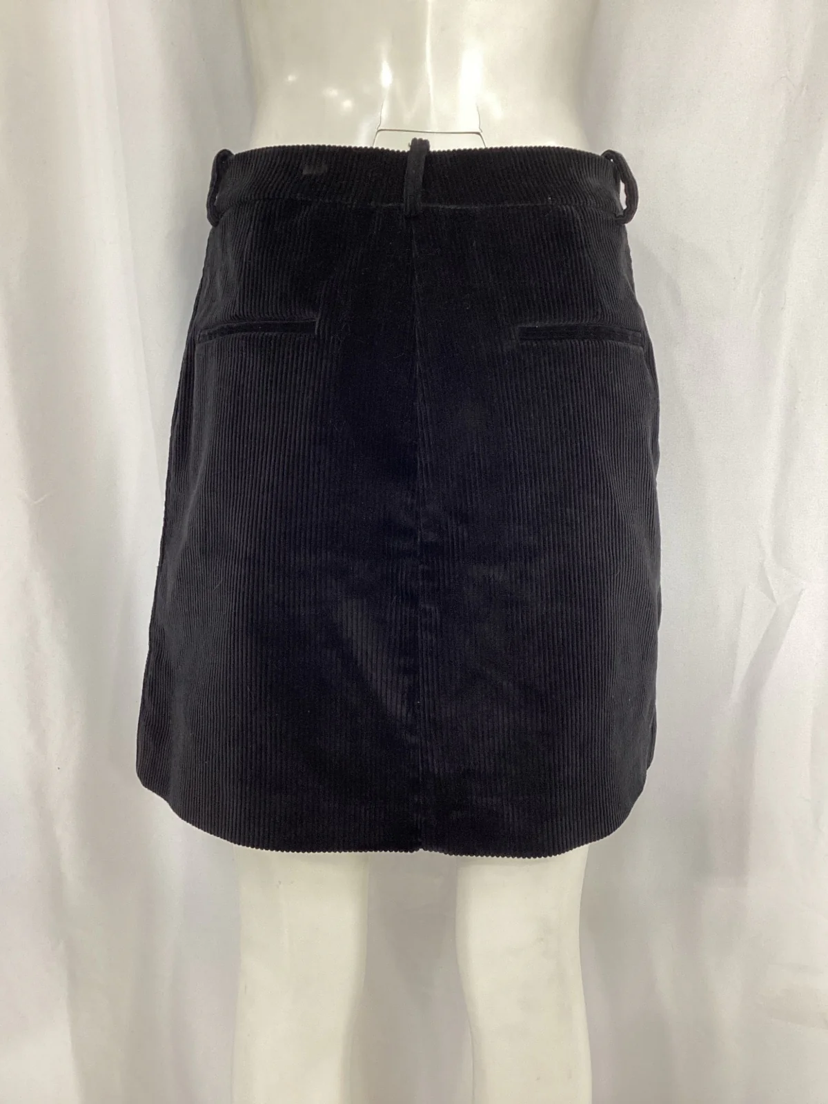 Women's Marni Mini A-Line Skirt in Black Corduroy - Image 8