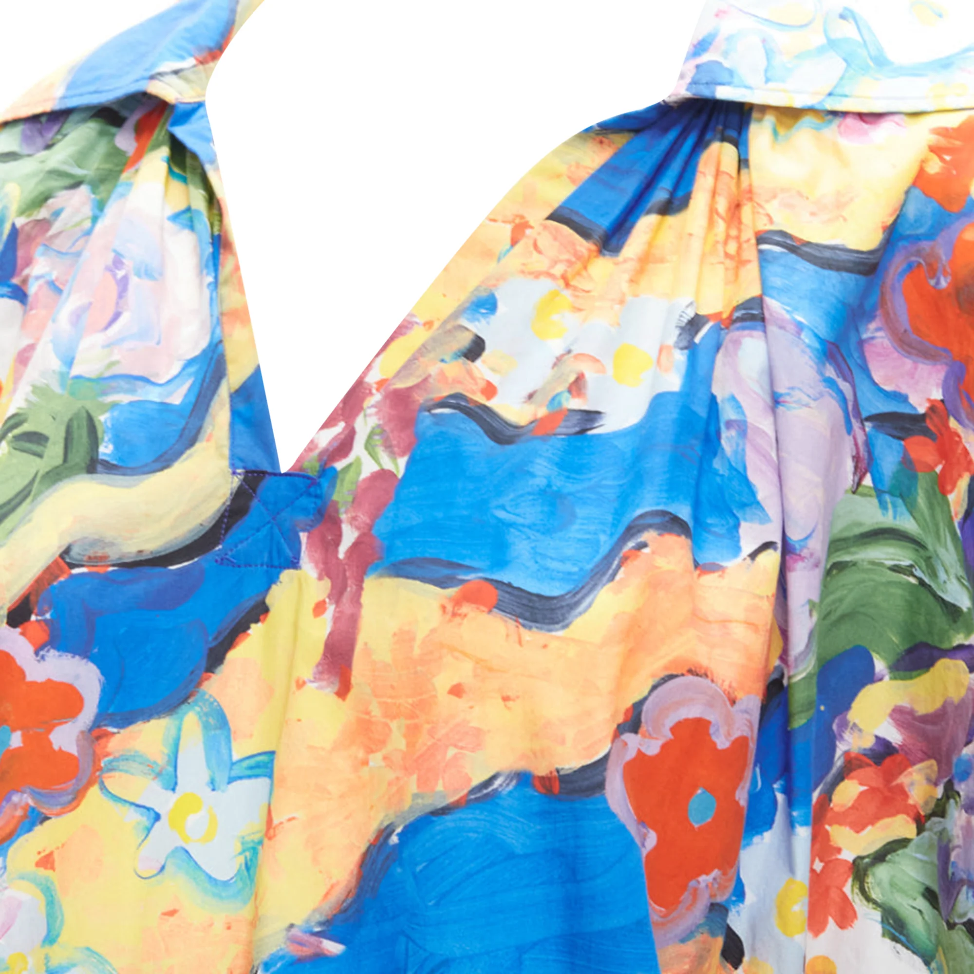 Women's Marni minia Veronesi multicolour floral paint batwing dress - Image 2