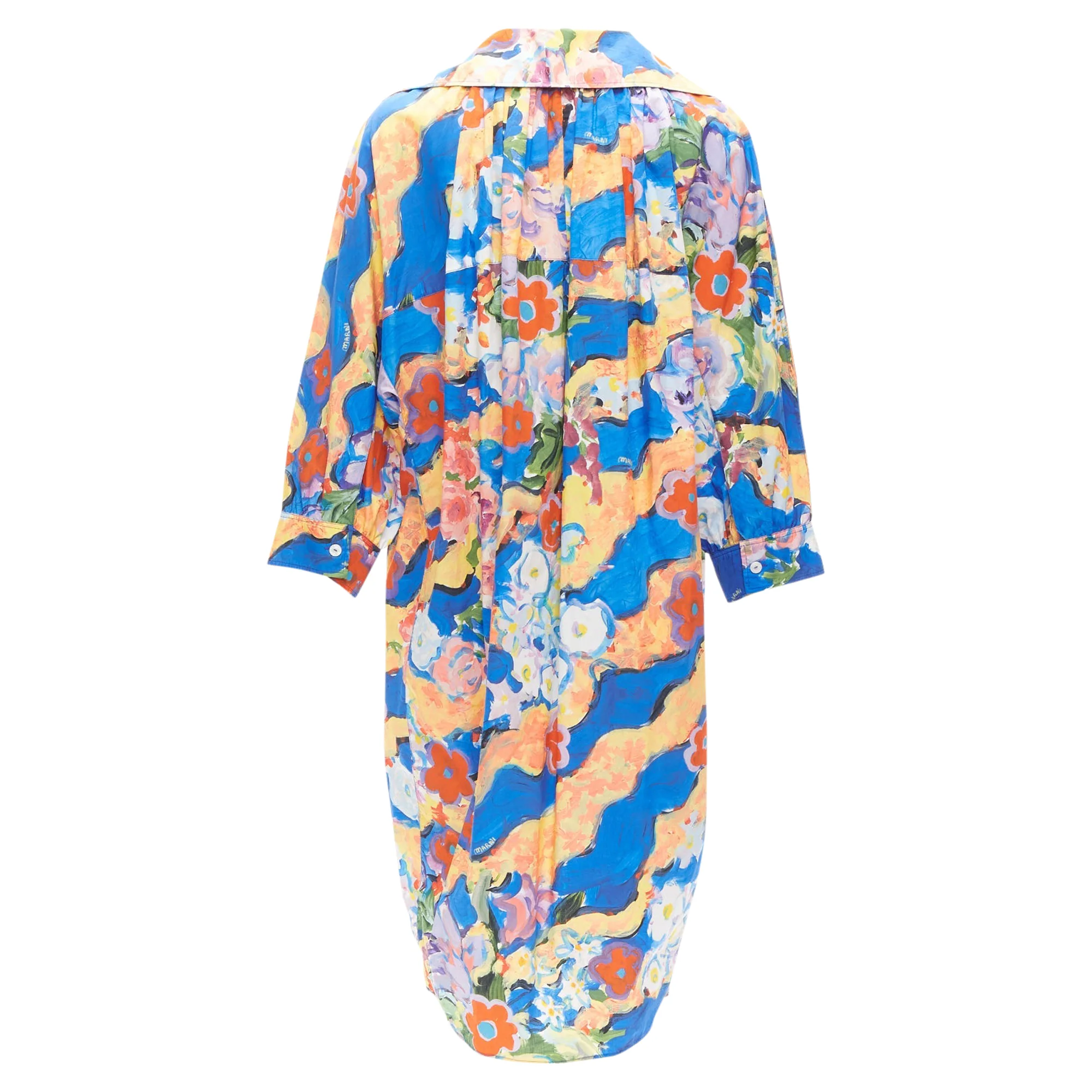 Women's Marni minia Veronesi multicolour floral paint batwing dress - Image 5