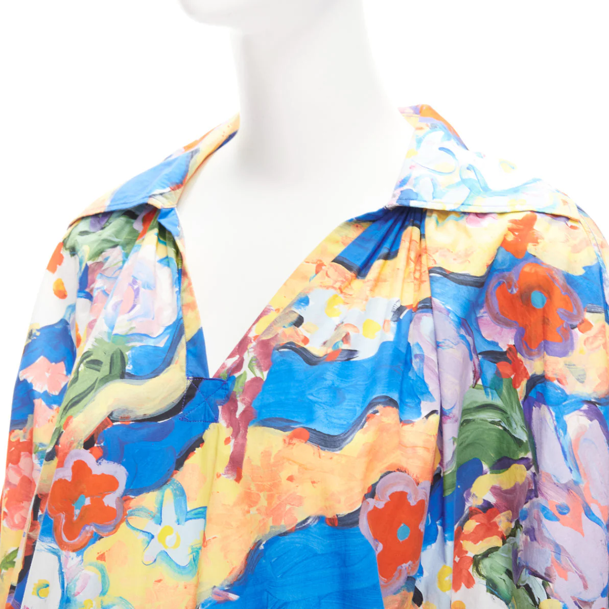 Women's Marni minia Veronesi multicolour floral paint batwing dress - Image 8