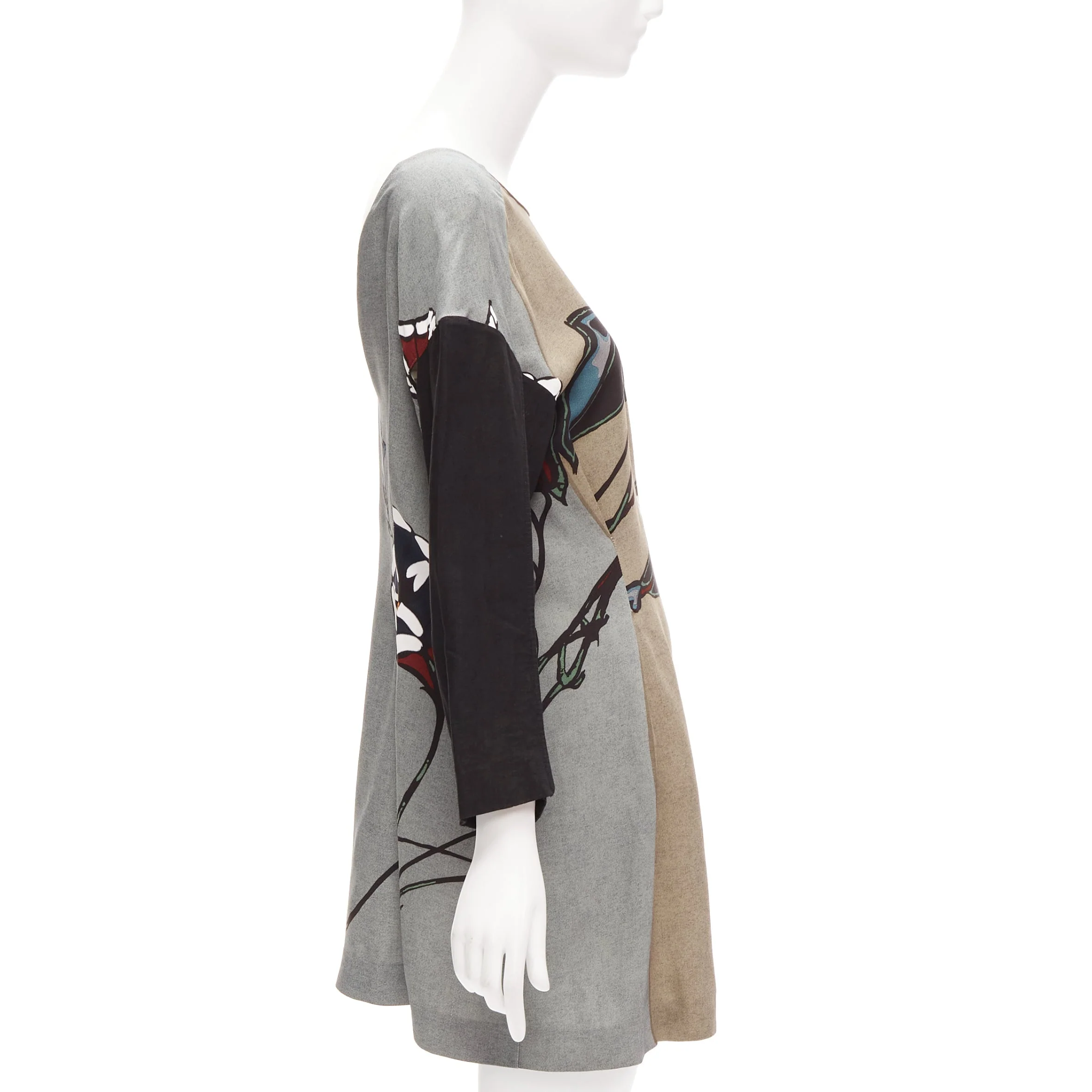 Women's Marni multicolour floral print back crast dropped sleeve dress - Image 10