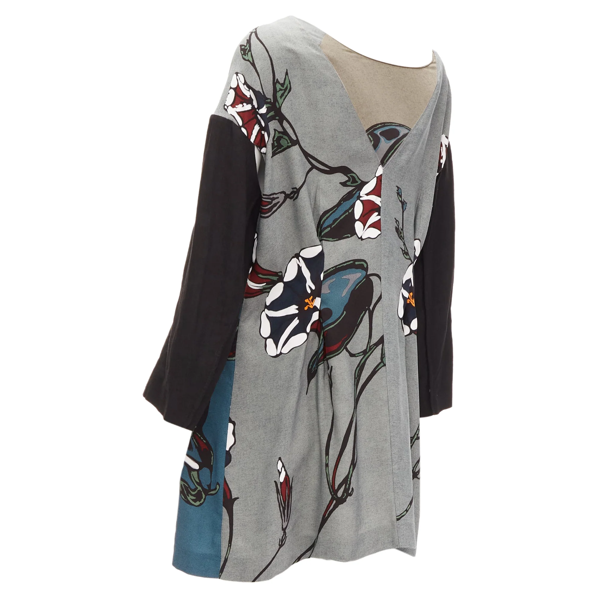 Women's Marni multicolour floral print back crast dropped sleeve dress - Image 6