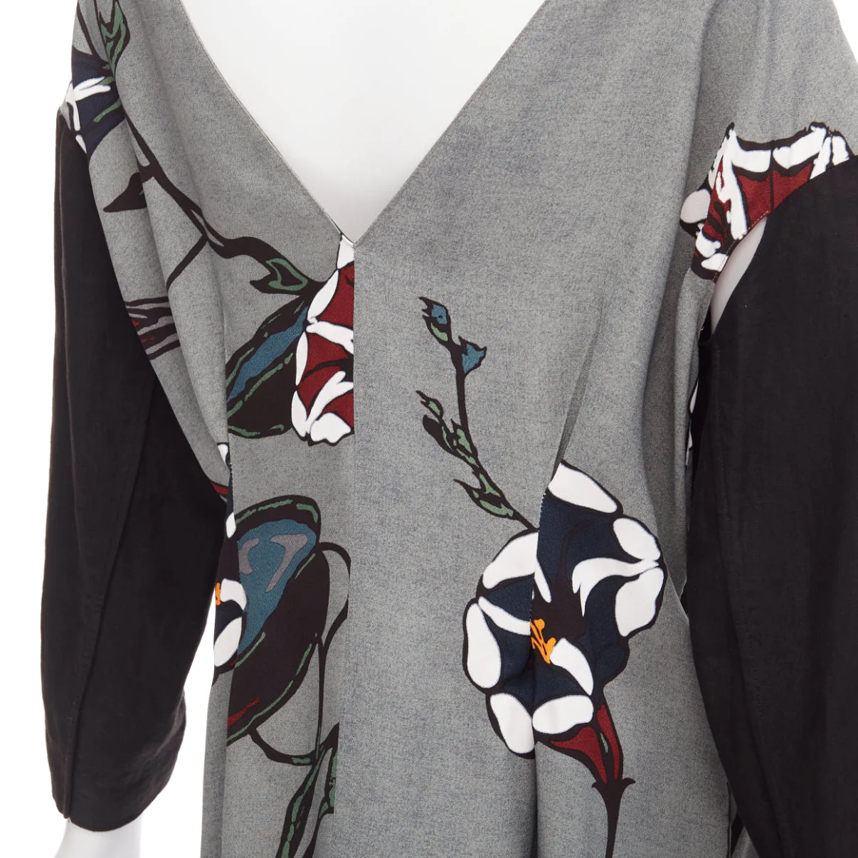Women's Marni multicolour floral print back crast dropped sleeve dress - Image 8