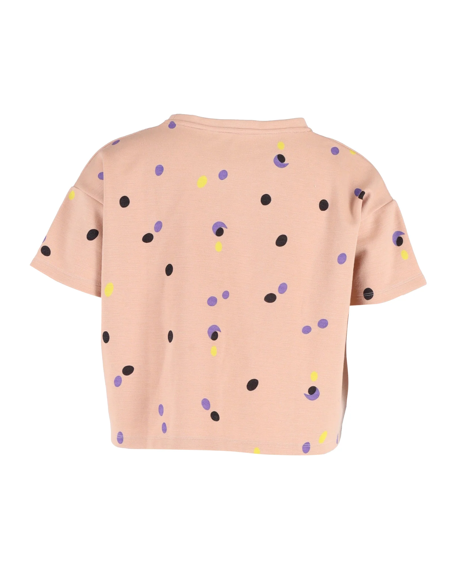 Women's Marni Polka-Dot Crop T-shirt in Peach Cotton - Image 3