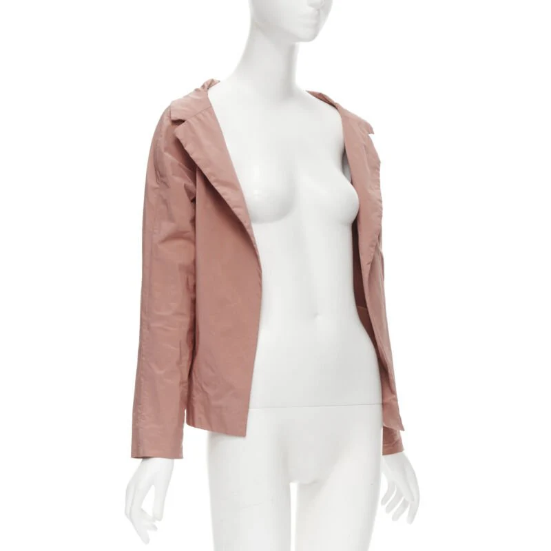 Women's Marni polyamide nylon spread collar blazer jacket - Image 8