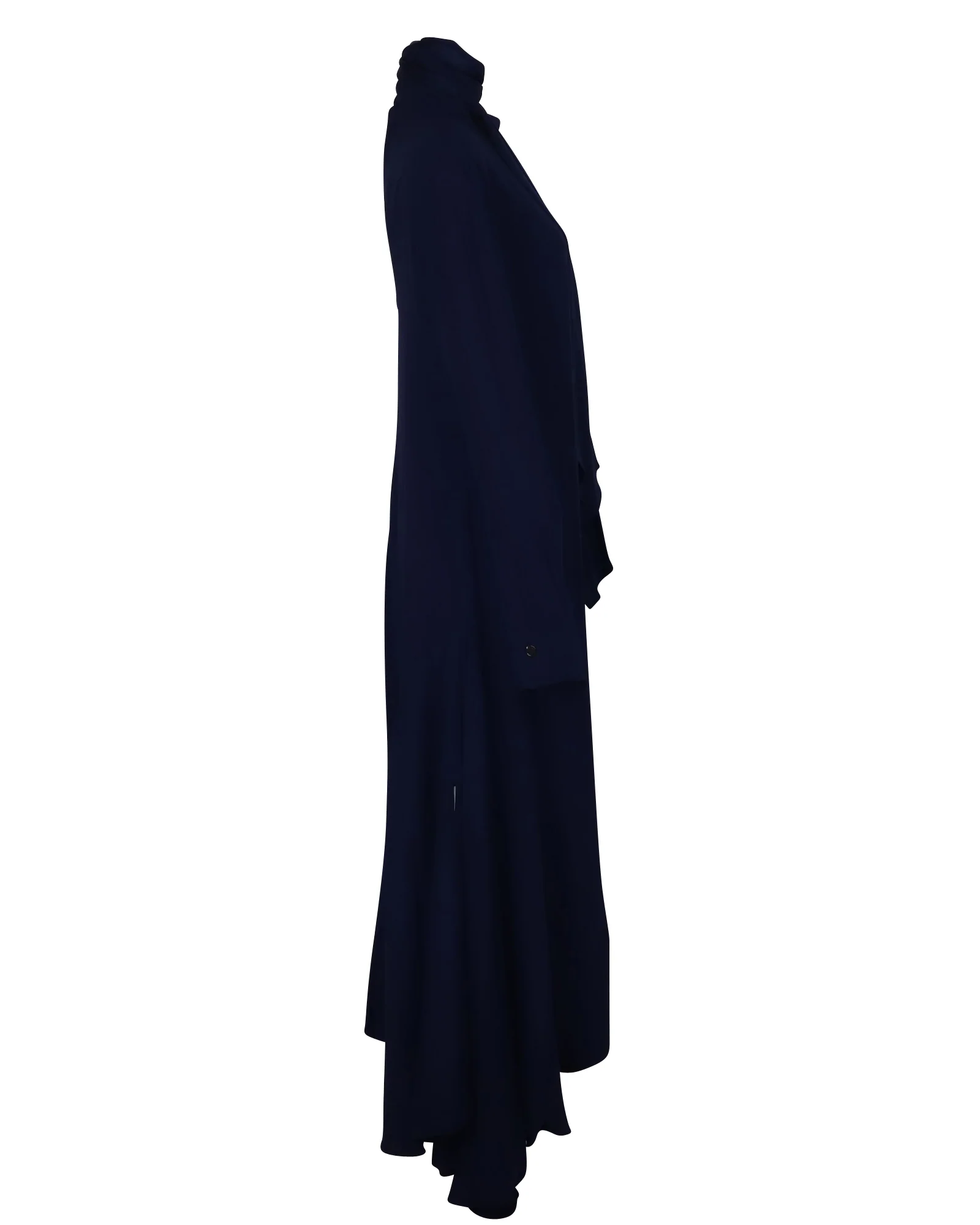 Women's Marni Pussy Bow Asymmetric Dress in Blue Viscose - Image 3