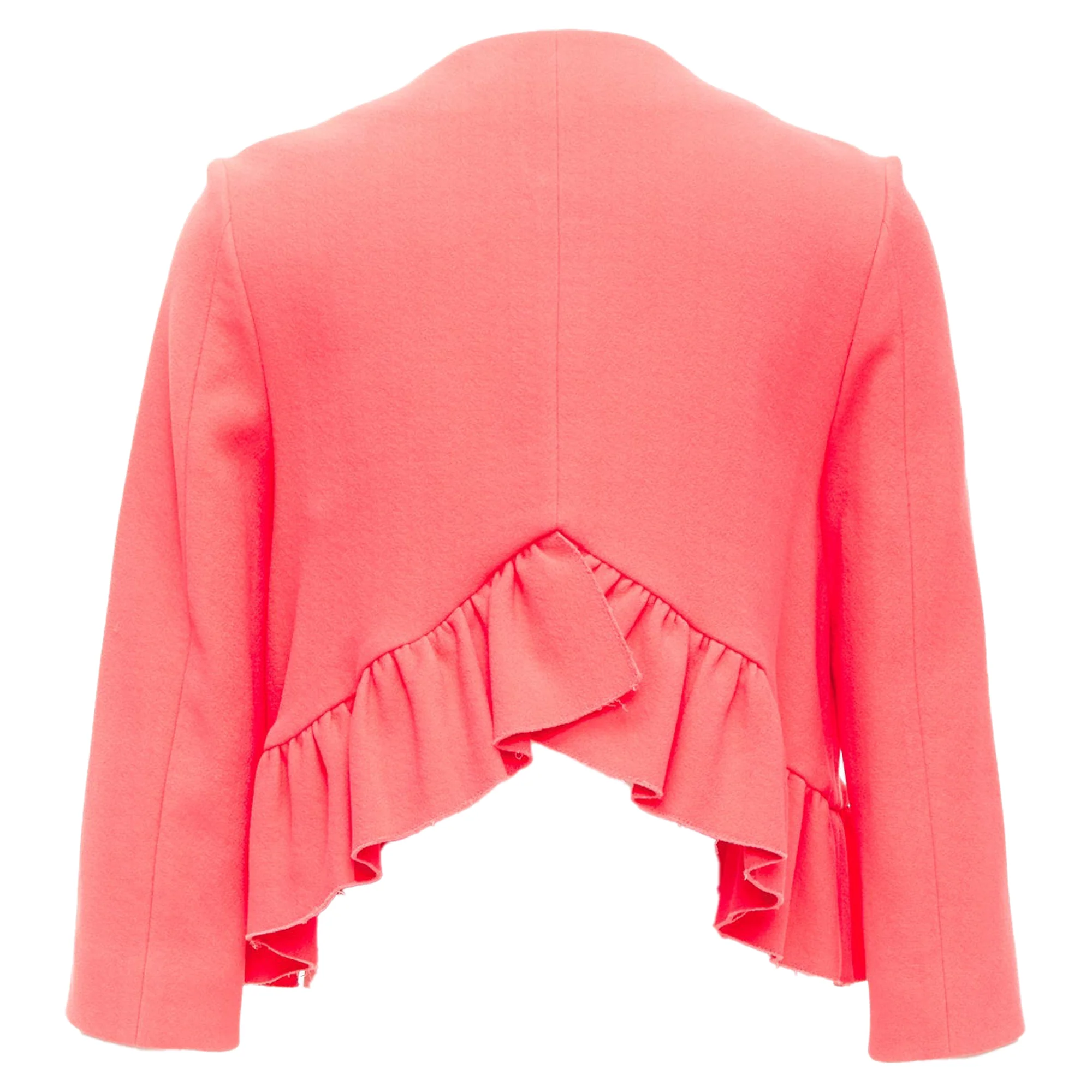 Women's Marni Ruffle Hem Zip Front Cropped Jacket - Image 5