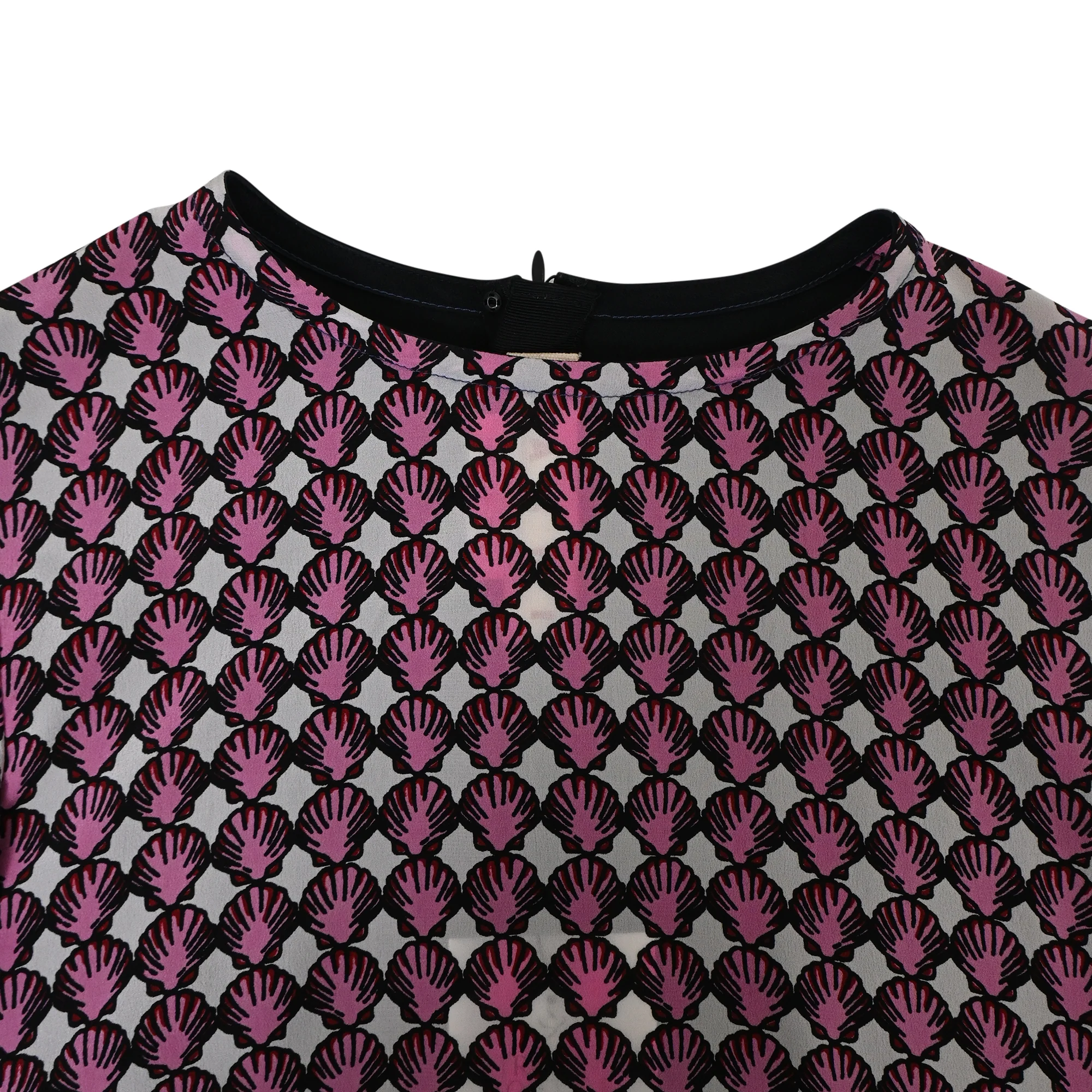 Women's Marni Shell-Print Long Sleeve Blouse in Multicolor Silk - Image 5