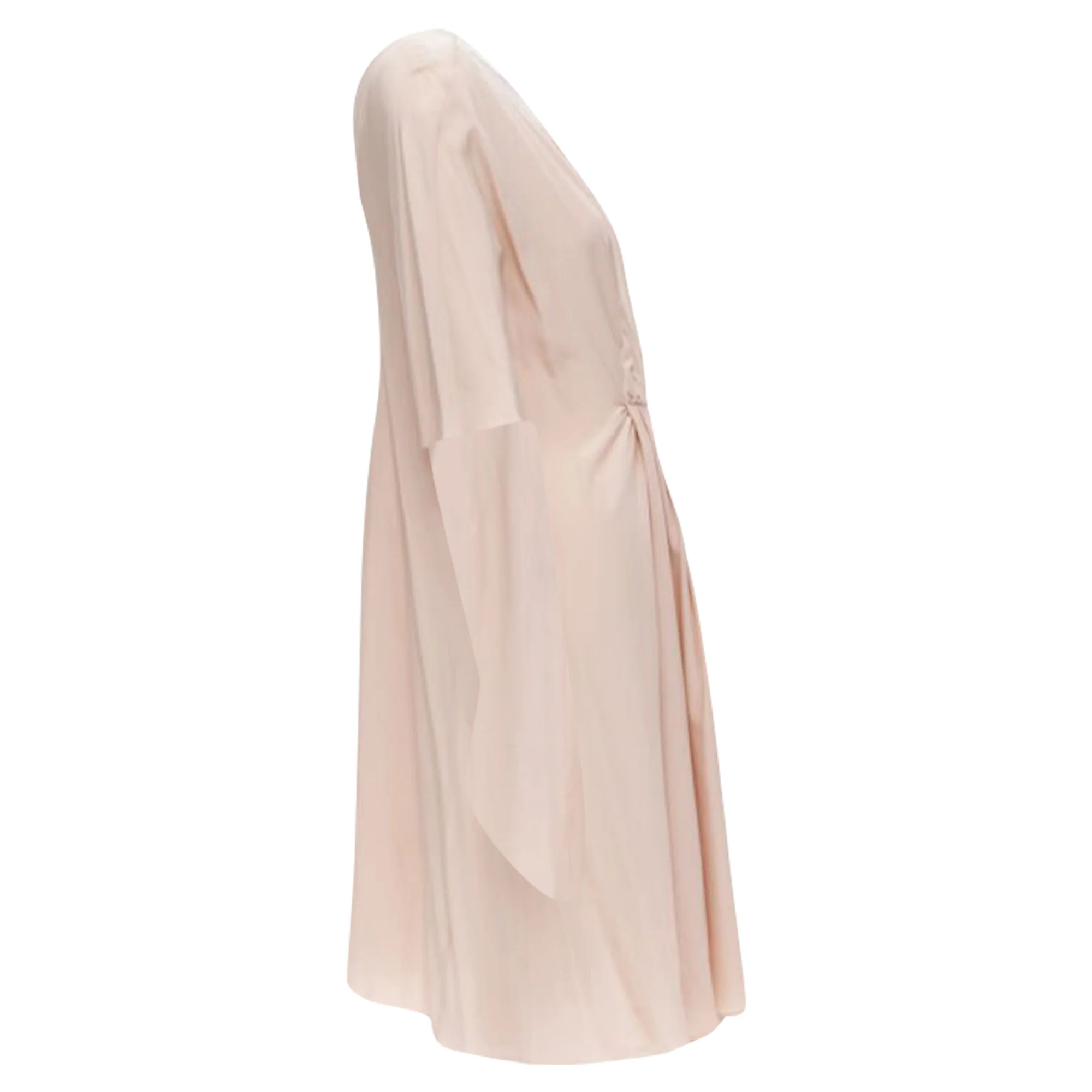 Women's Marni silk asymmetric draped short sleeve dress - Image 4
