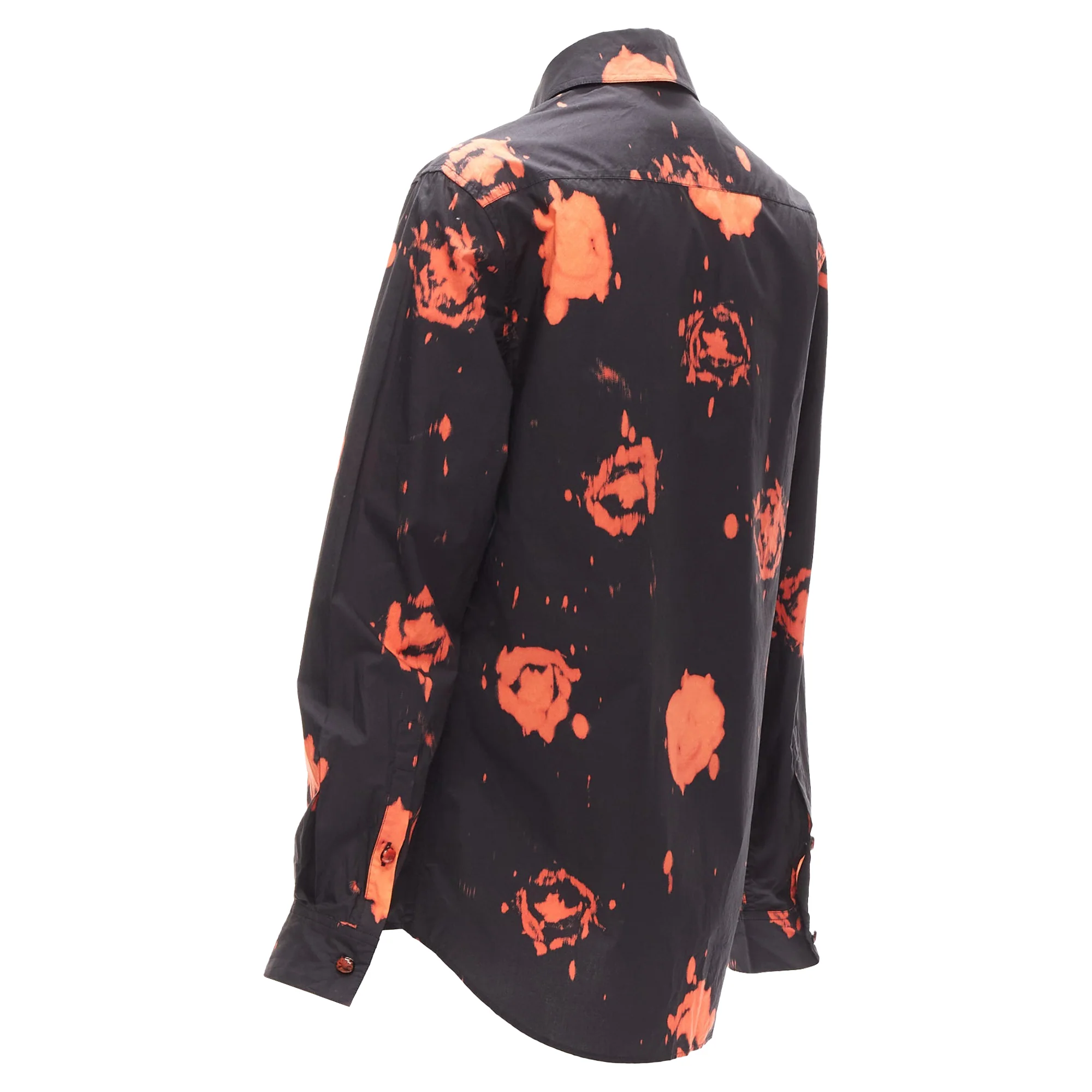 Women's Marni splatter tie dye rose print cotton button-up shirt - Image 6