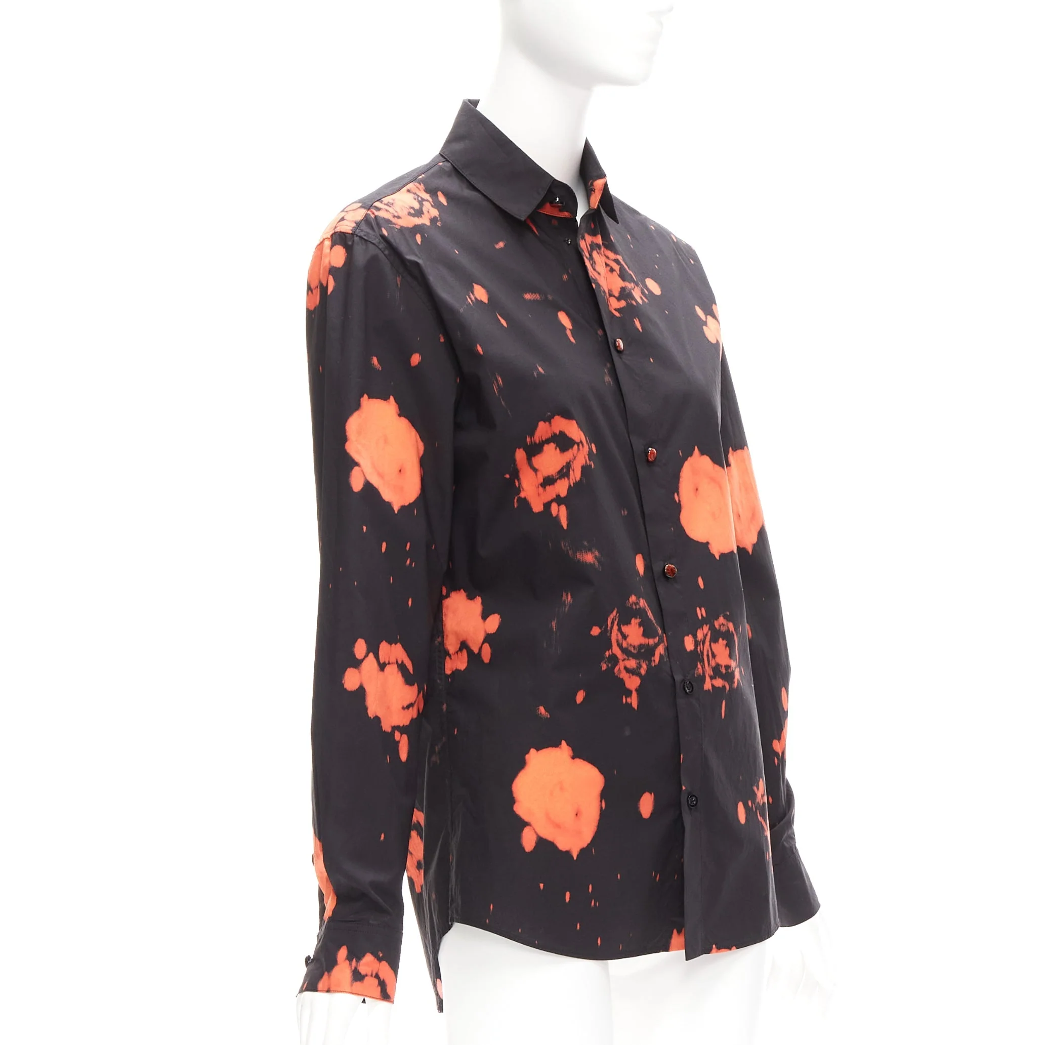 Women's Marni splatter tie dye rose print cotton button-up shirt - Image 9