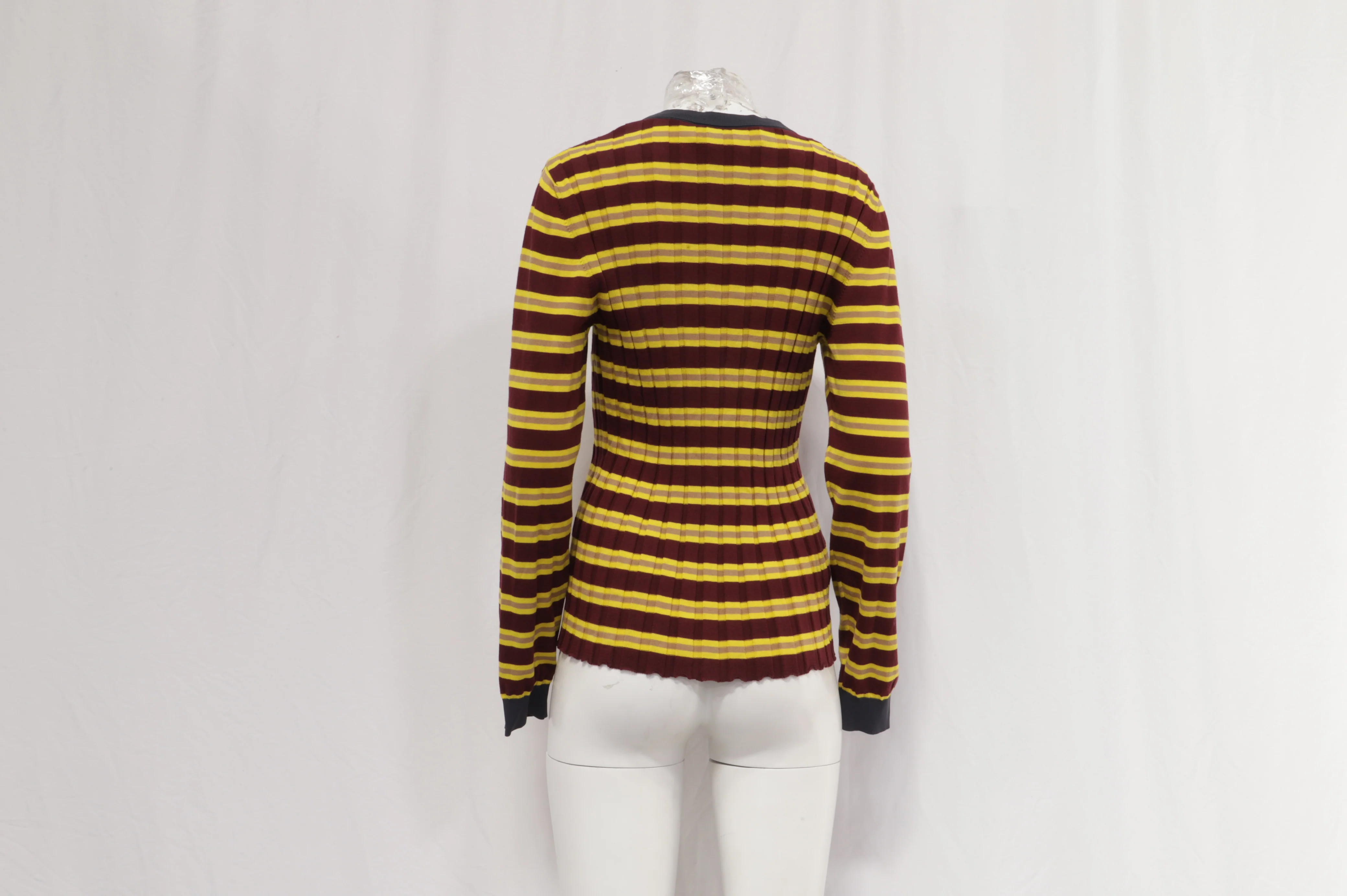 Women's Marni Striped Ribbed-Knit Sweater in Multicolor Cotton - Image 10