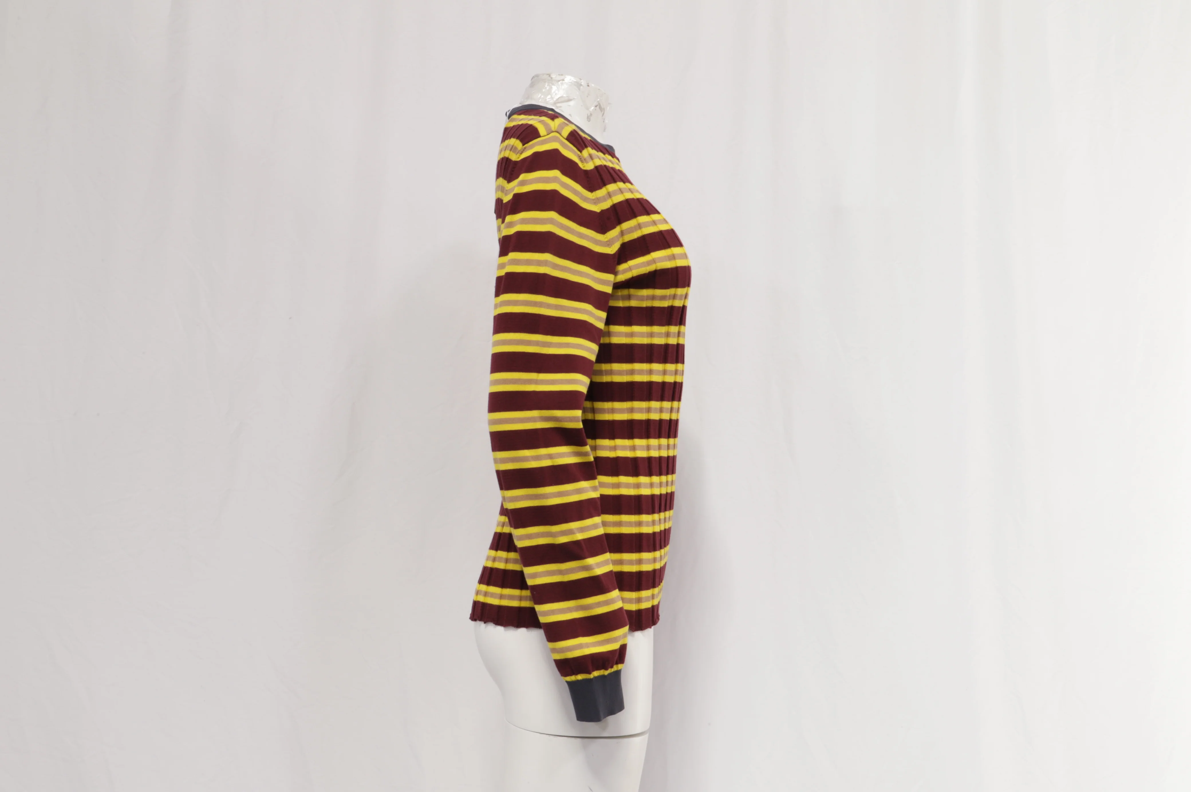 Women's Marni Striped Ribbed-Knit Sweater in Multicolor Cotton - Image 9
