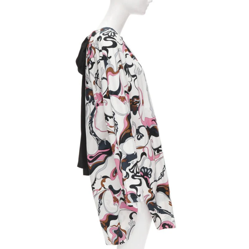 Women's Marni swirl floral cotton boat neck long sleeve dress - Image 10