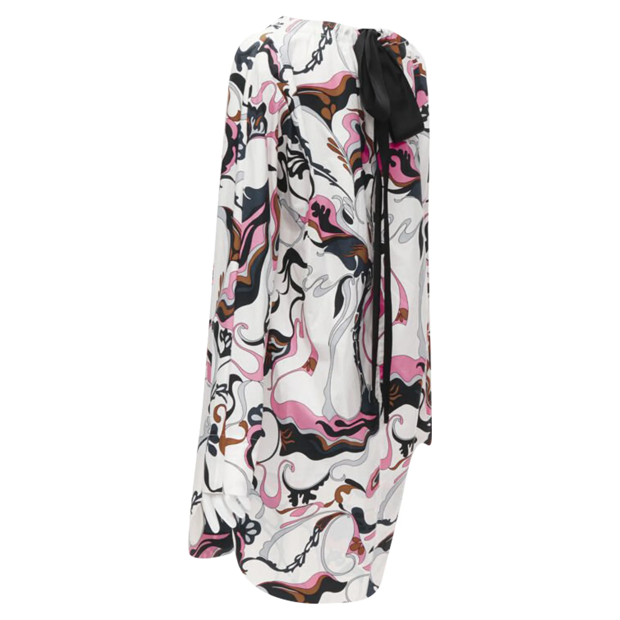 Women's Marni swirl floral cotton boat neck long sleeve dress - Image 6