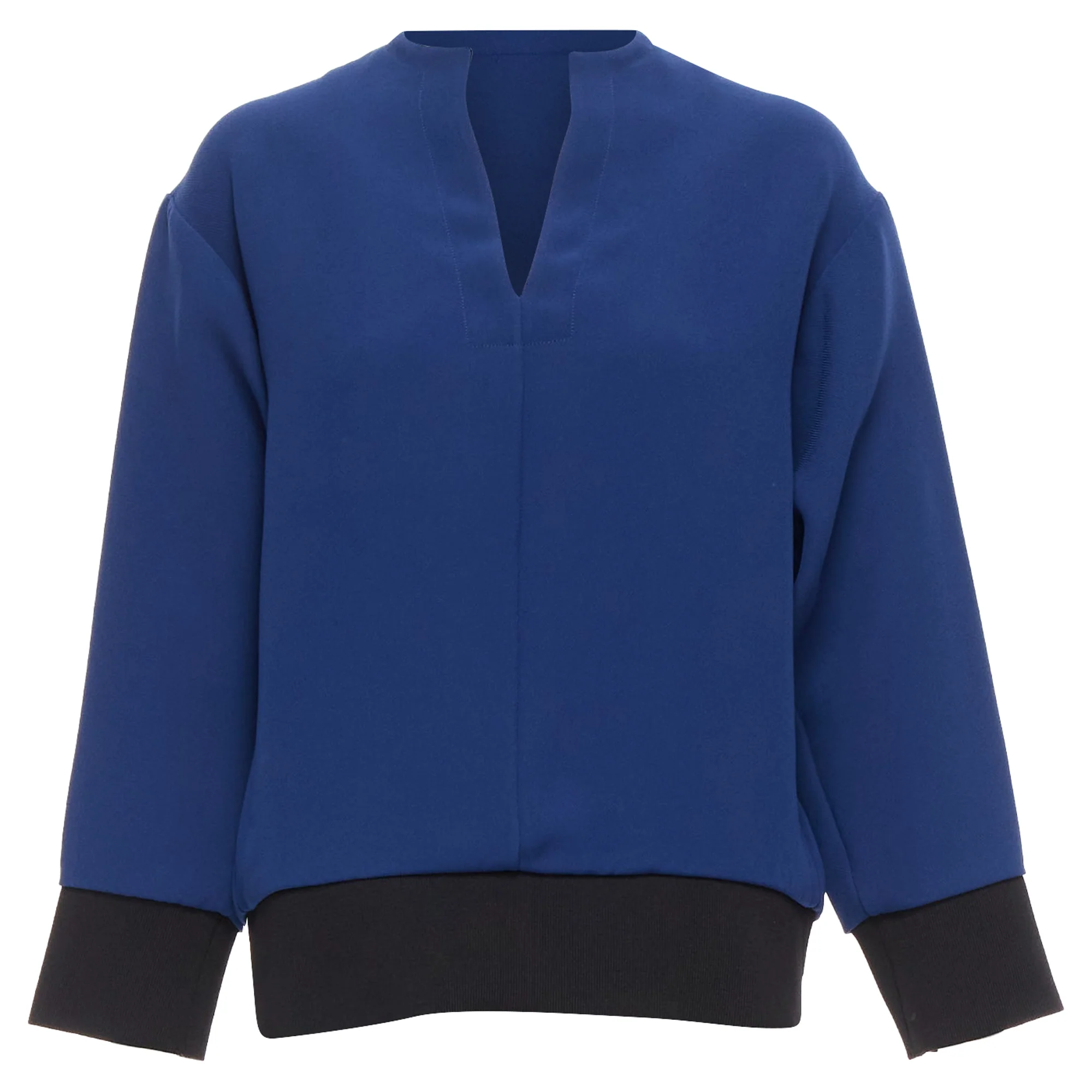 Women's Marni V neck crast ribbing long sleeve boxy on top