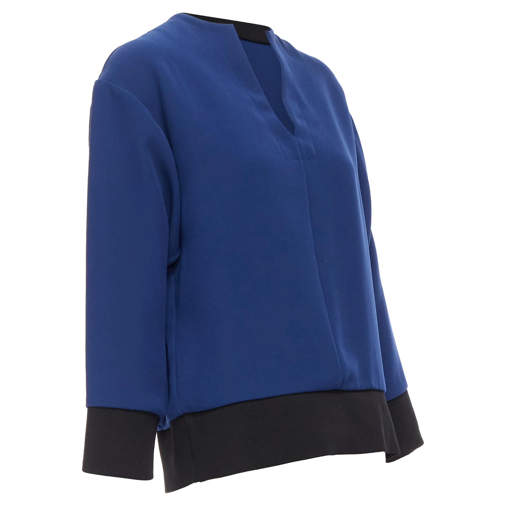 Women's Marni V neck crast ribbing long sleeve boxy on top - Image 3