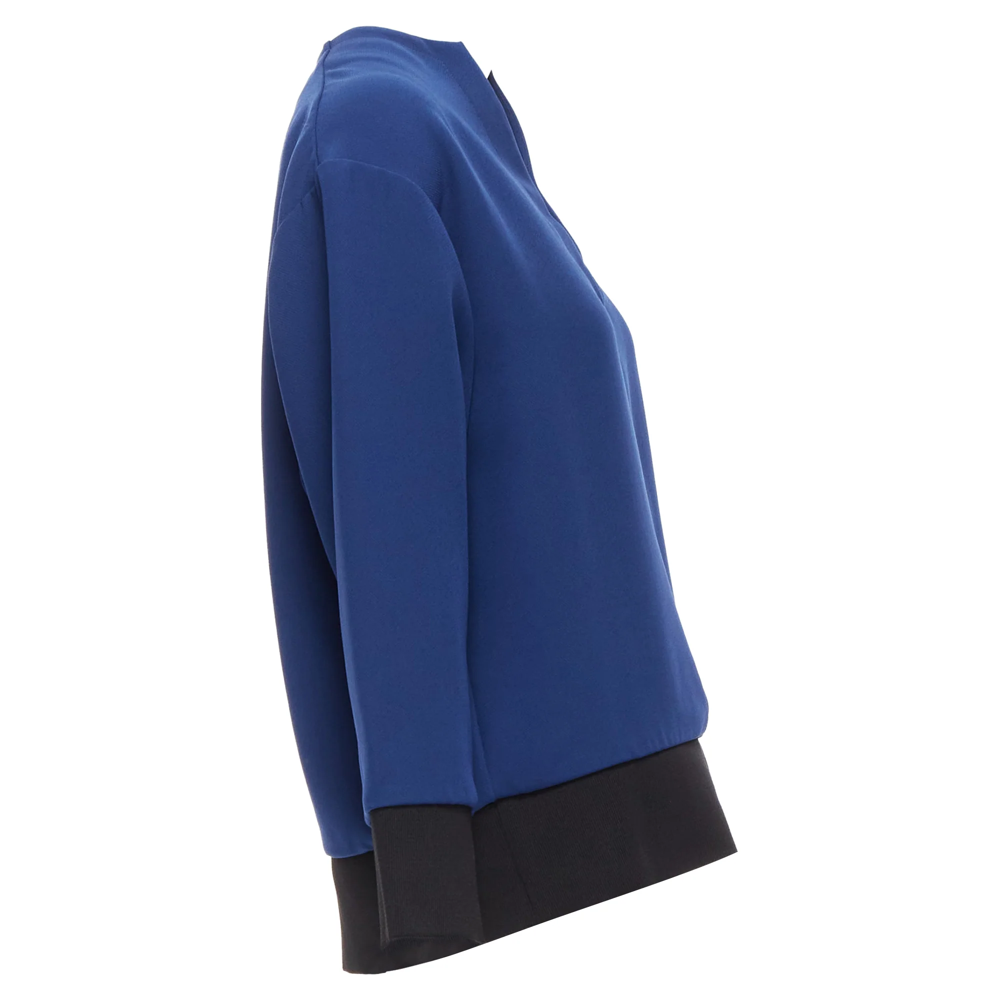 Women's Marni V neck crast ribbing long sleeve boxy on top - Image 4