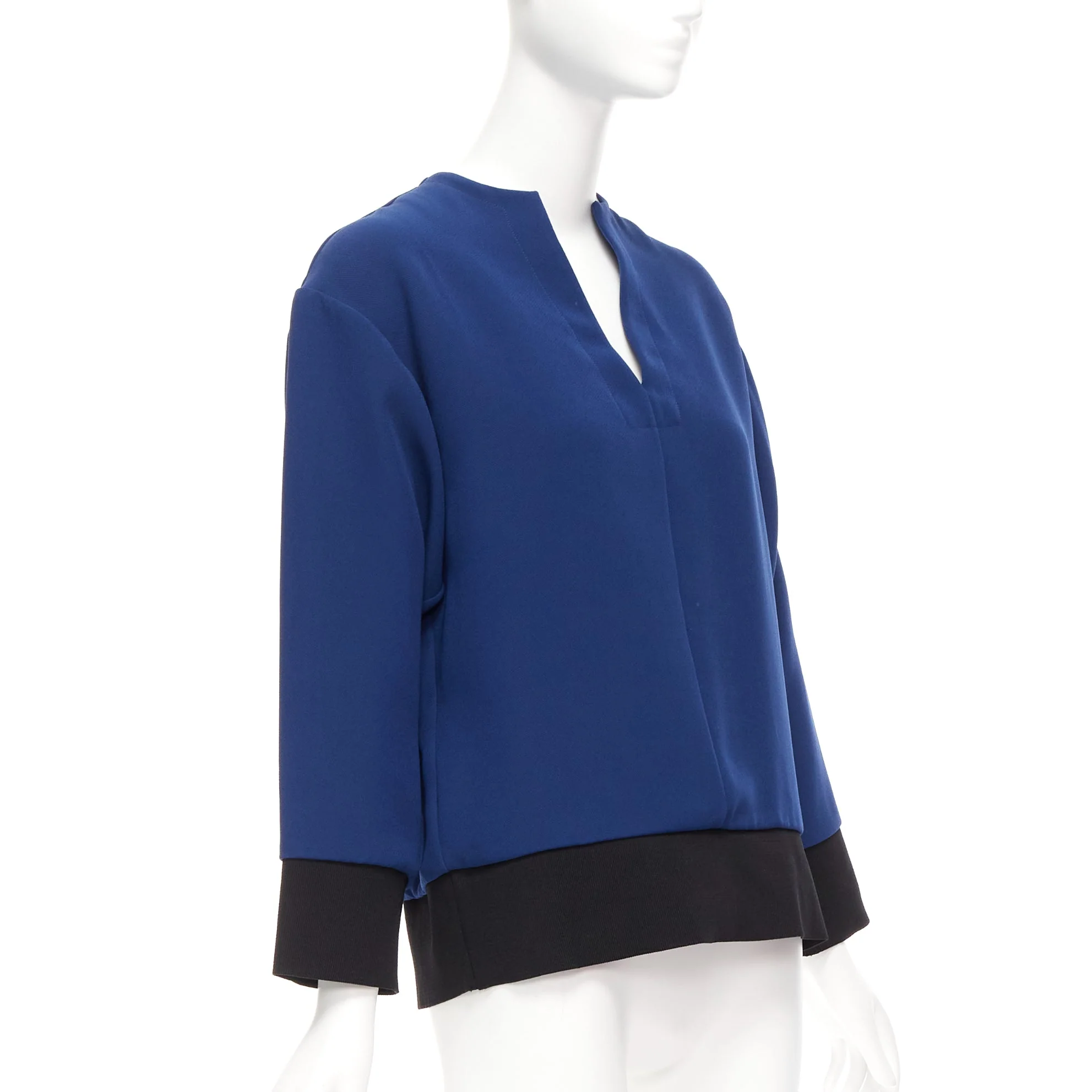 Women's Marni V neck crast ribbing long sleeve boxy on top - Image 9