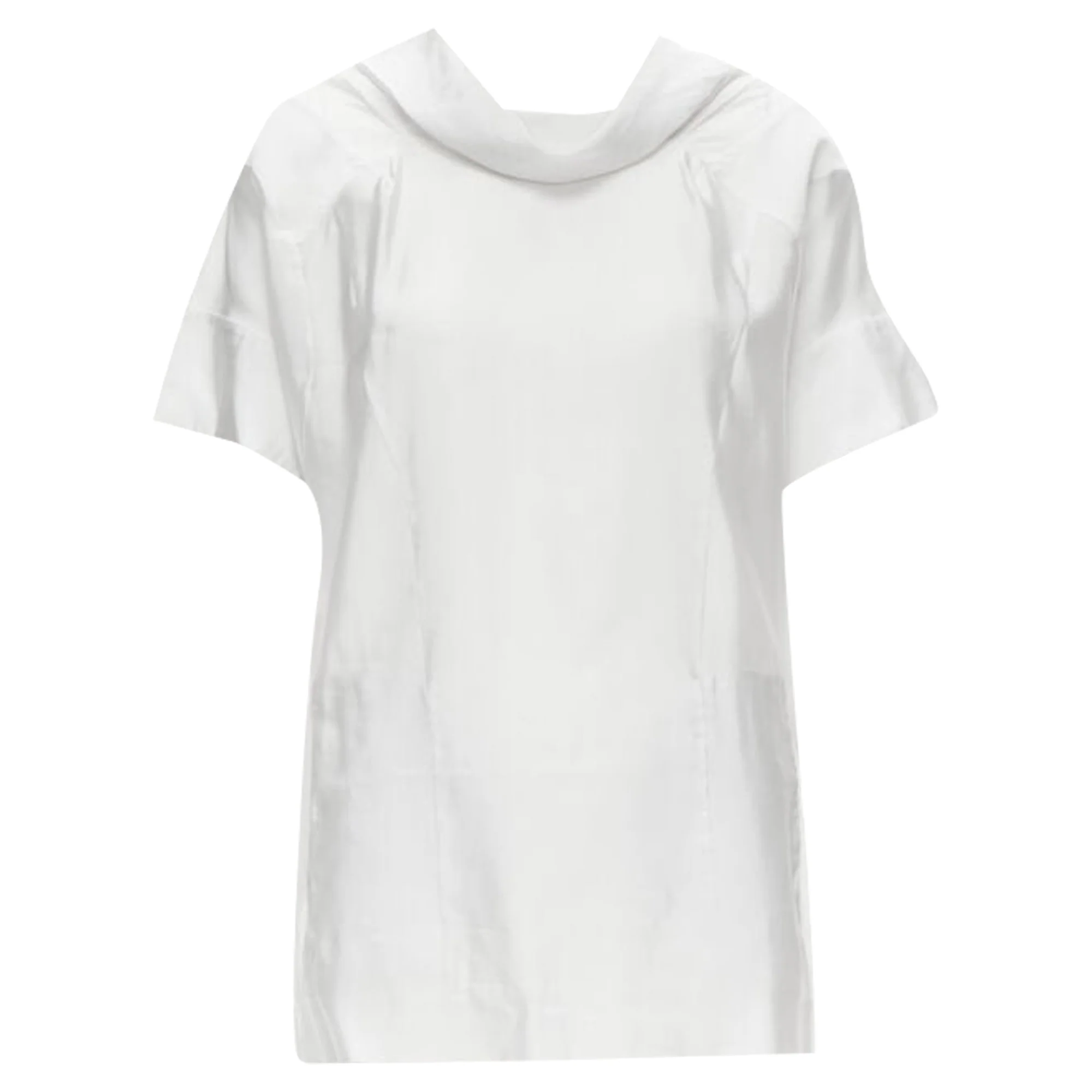 Women's Marni viscose cowl neck curved seam slit pocket top