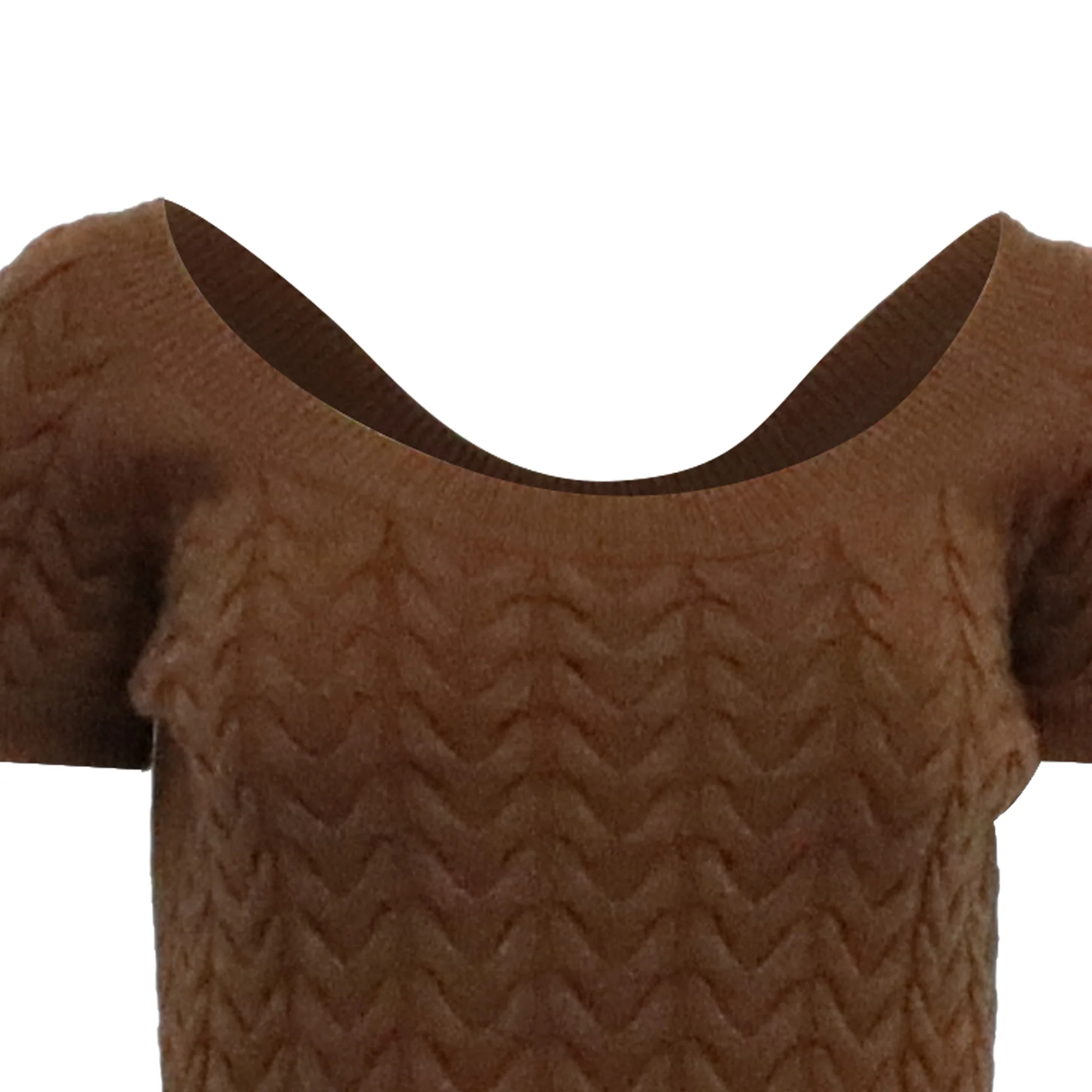 Women's Max Mara Caramba Knitted Midi Dress in Brown Wool - Image 2