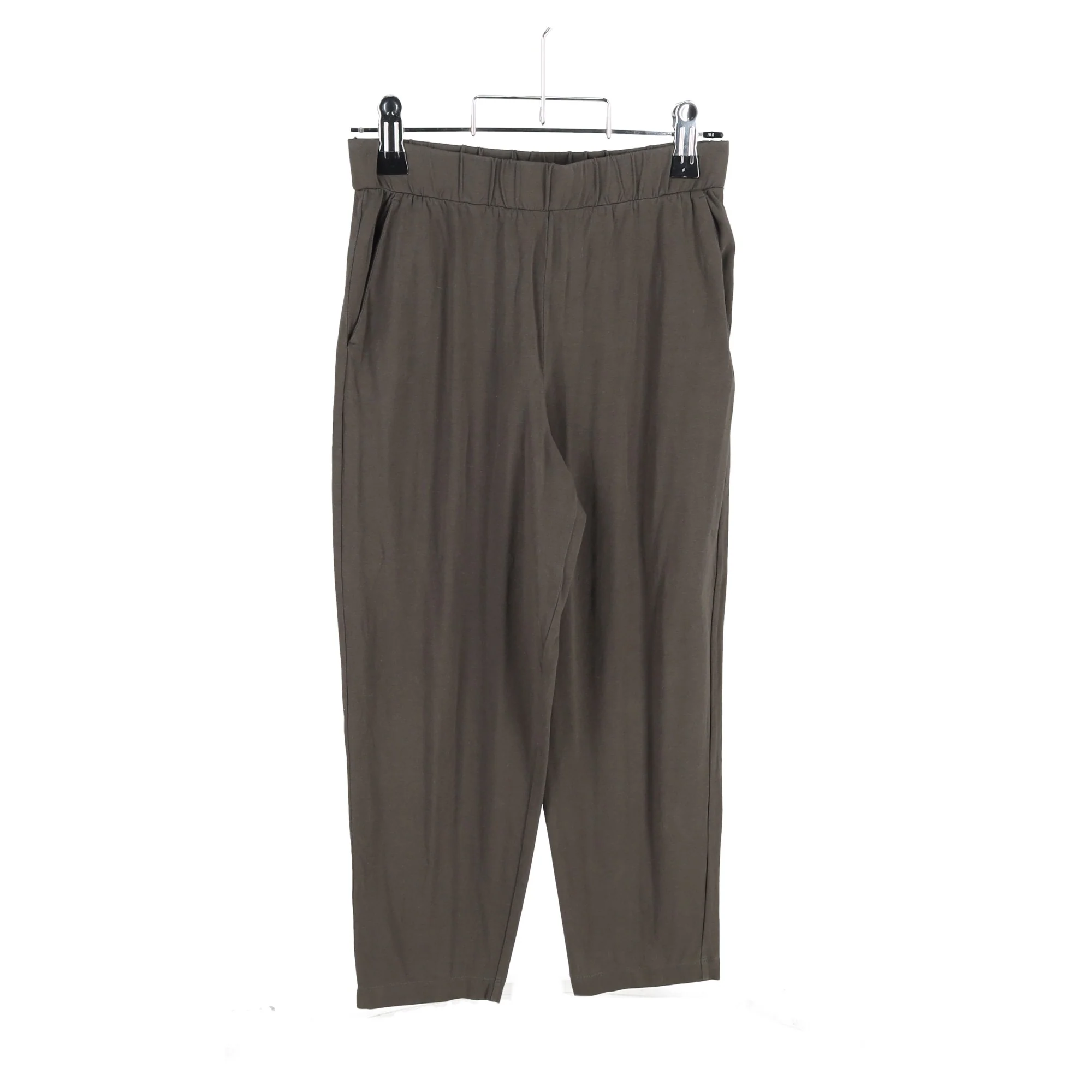 Women's Max Mara Leisure Gartered Trousers in Grey Cotton - Image 4
