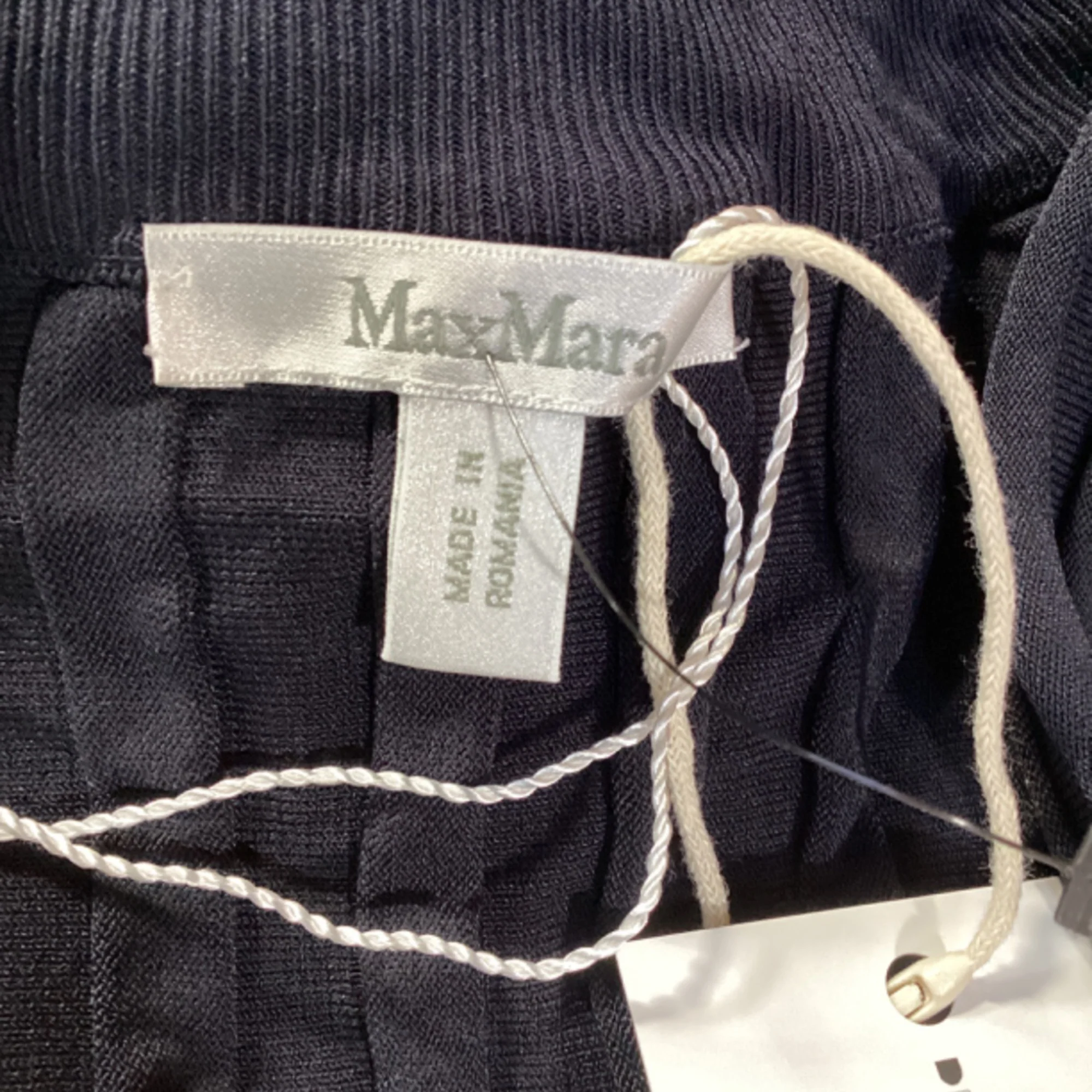 Women's Max Mara Long Knit Dress in Navy Blue Viscose - Image 6