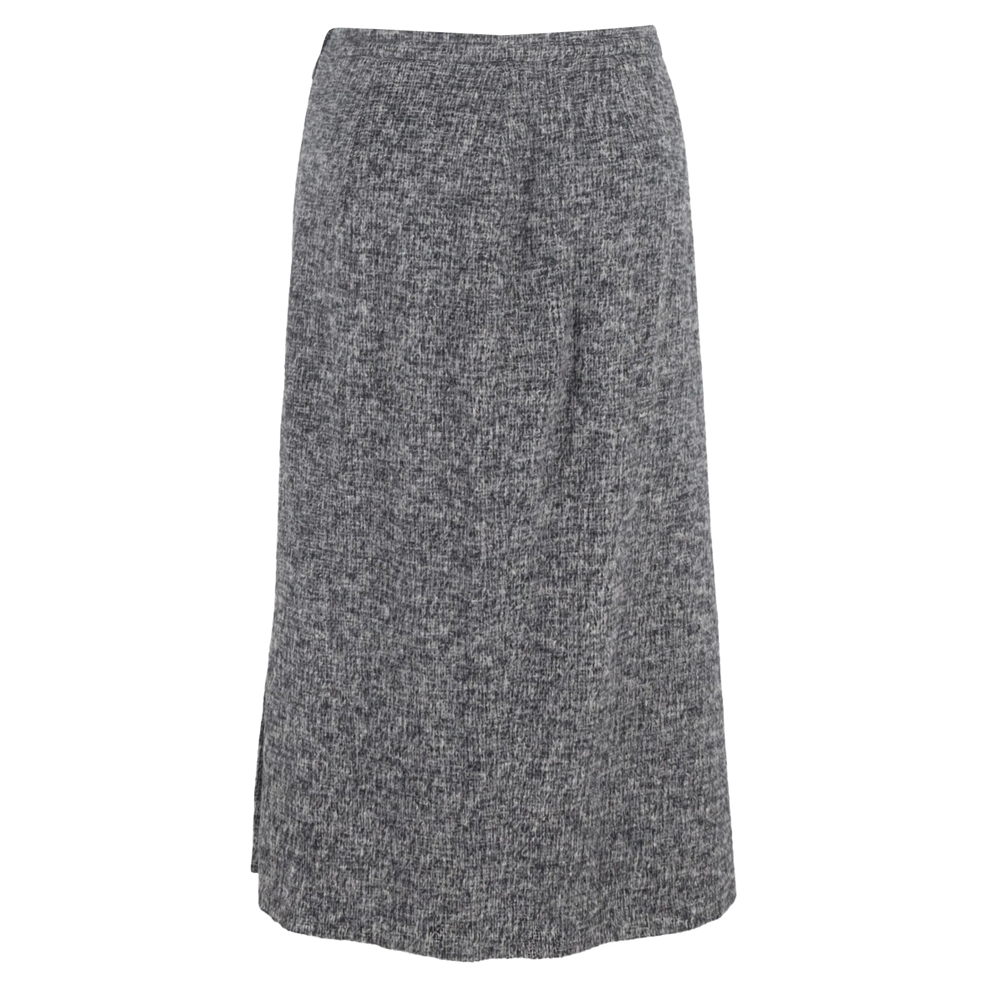 Women's Max Mara Midi A-Line Skirt in Grey Wool - Image 3