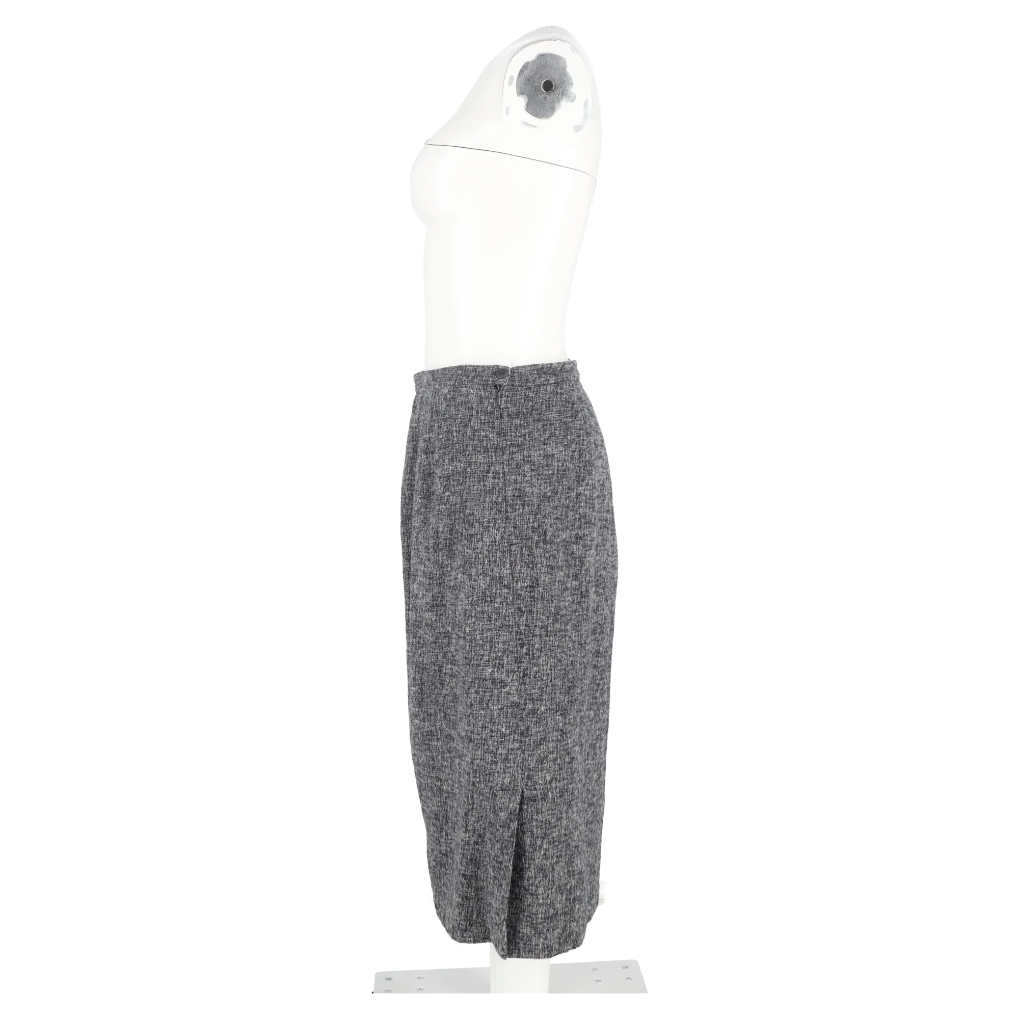 Women's Max Mara Midi A-Line Skirt in Grey Wool - Image 5