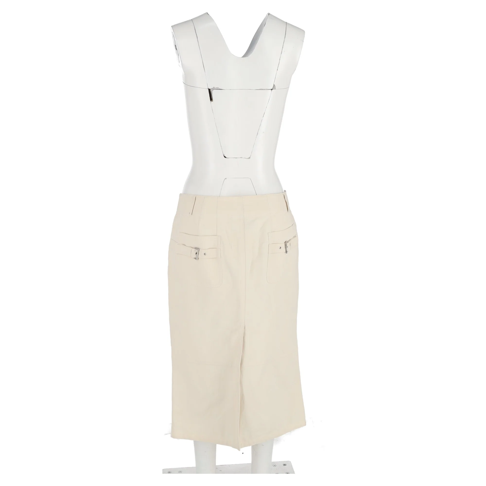 Women's Max Mara Midi Skirt in Cream Linen - Image 6