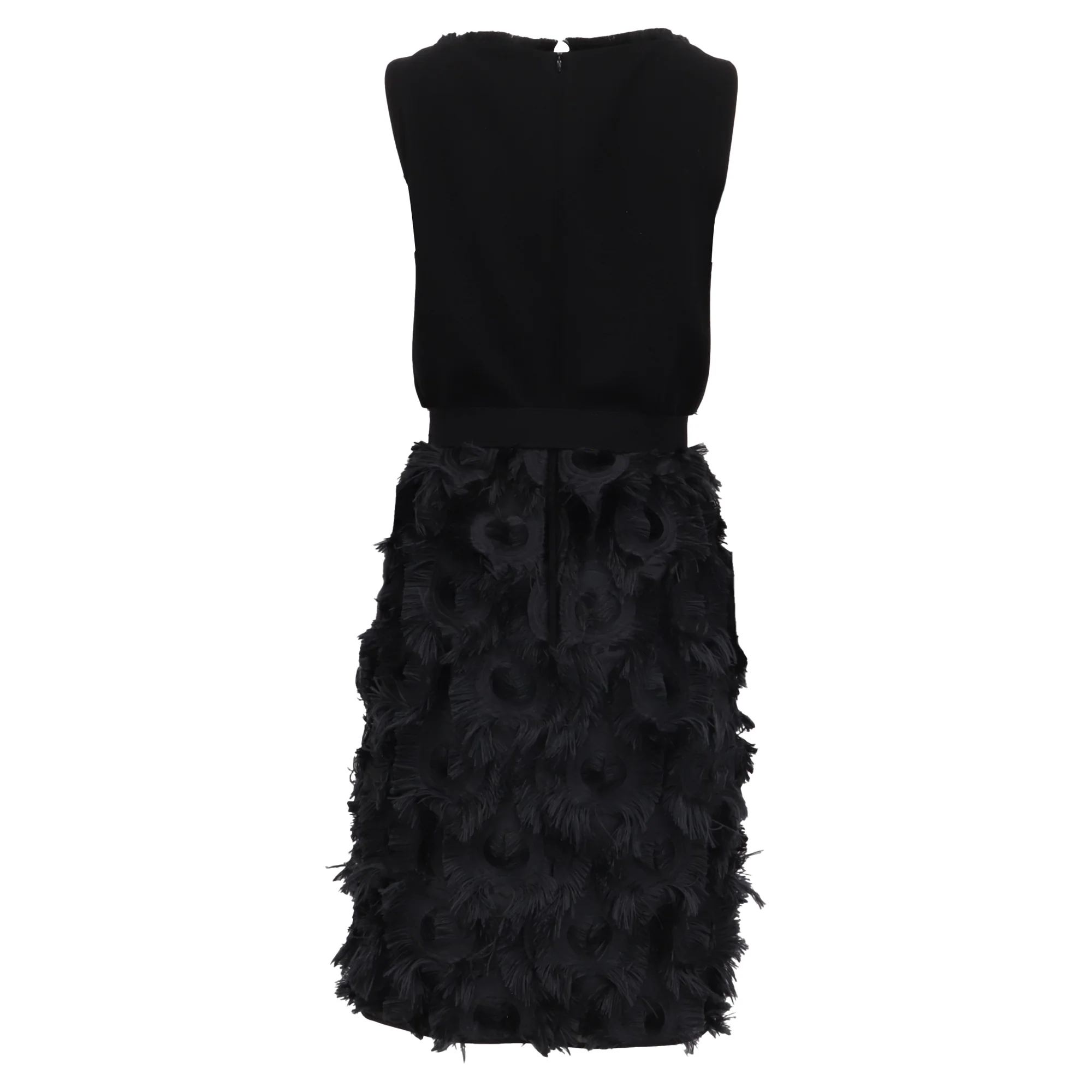Women's Max Mara Nastro Belted Chiffon Dress in Black Triacetate - Image 4