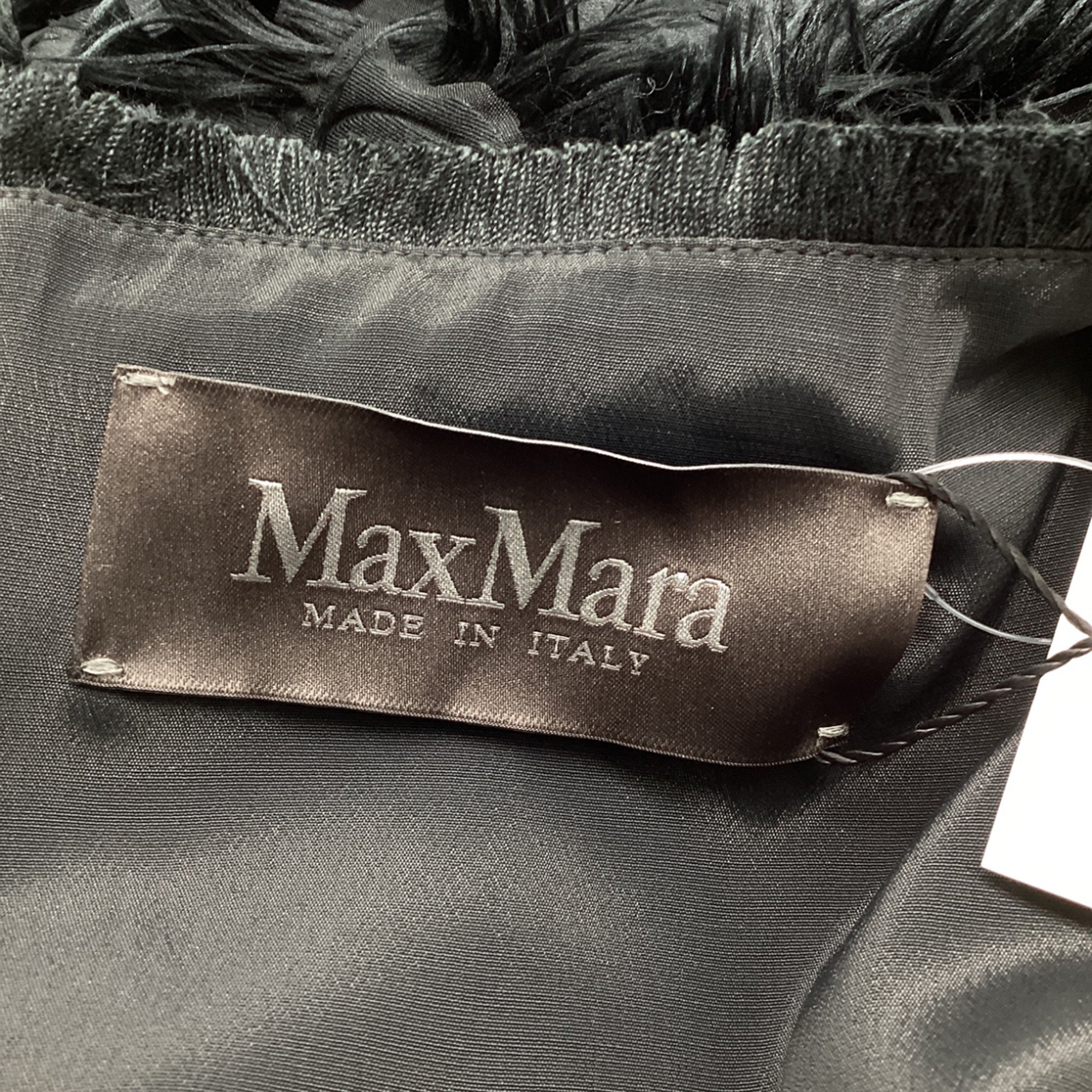 Women's Max Mara Nastro Belted Chiffon Dress in Black Triacetate - Image 7