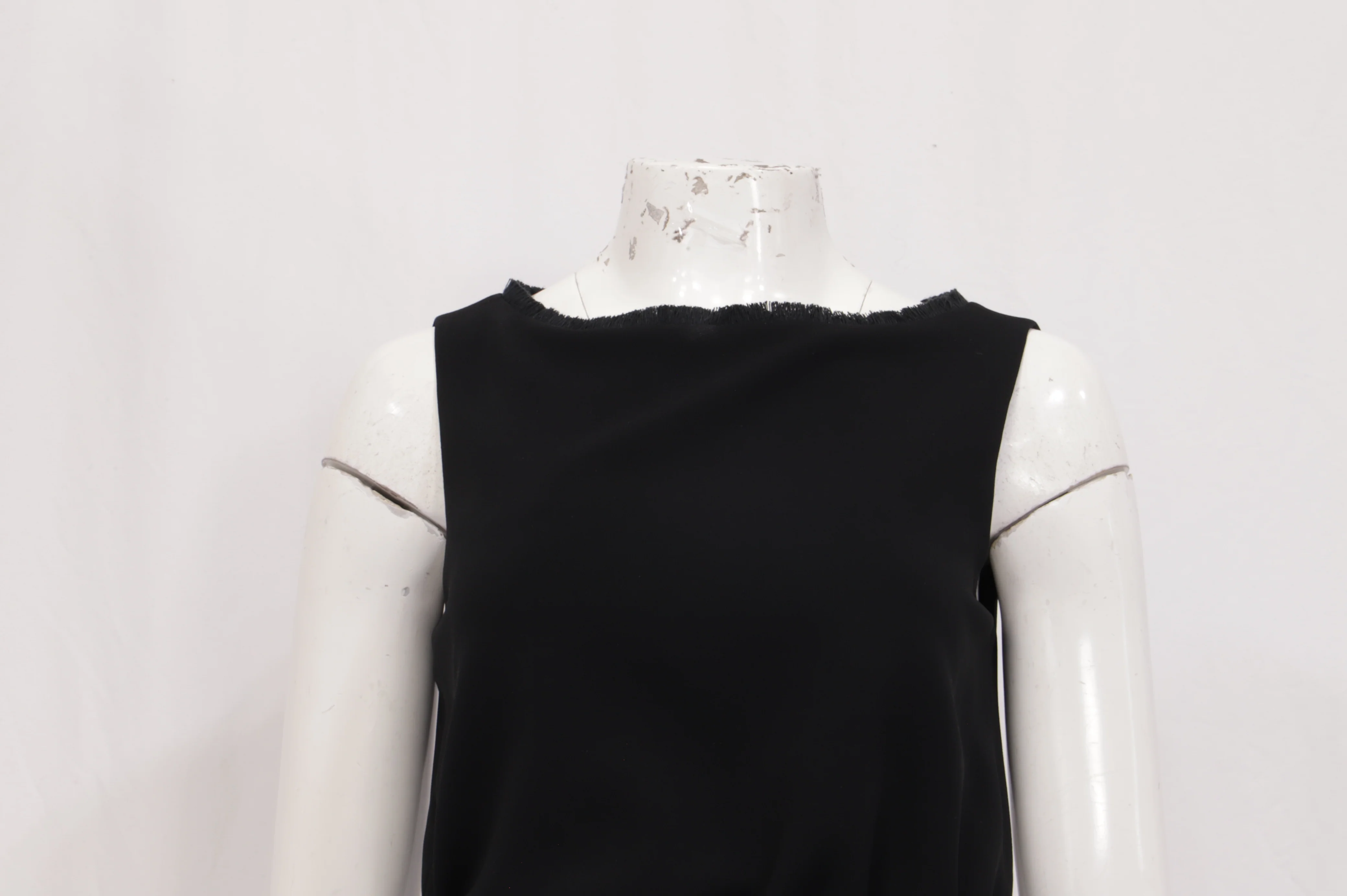 Women's Max Mara Nastro Belted Chiffon Dress in Black Triacetate - Image 9